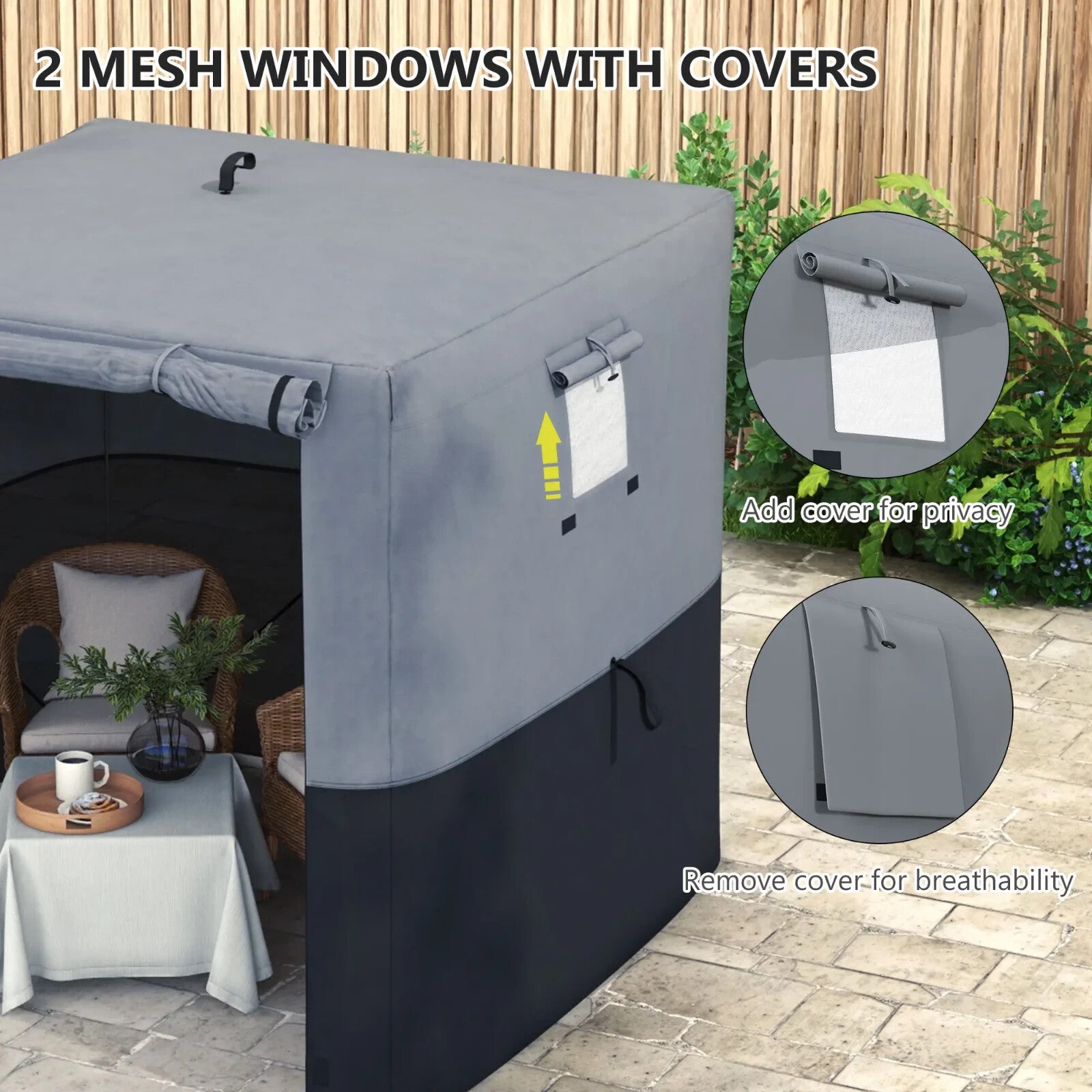 2 x 2m Pop Up Gazebo with Accessories Outdoor Garden Shelter Camping Event Tent - Home and Garden Furniture Shop - rustic - furniture