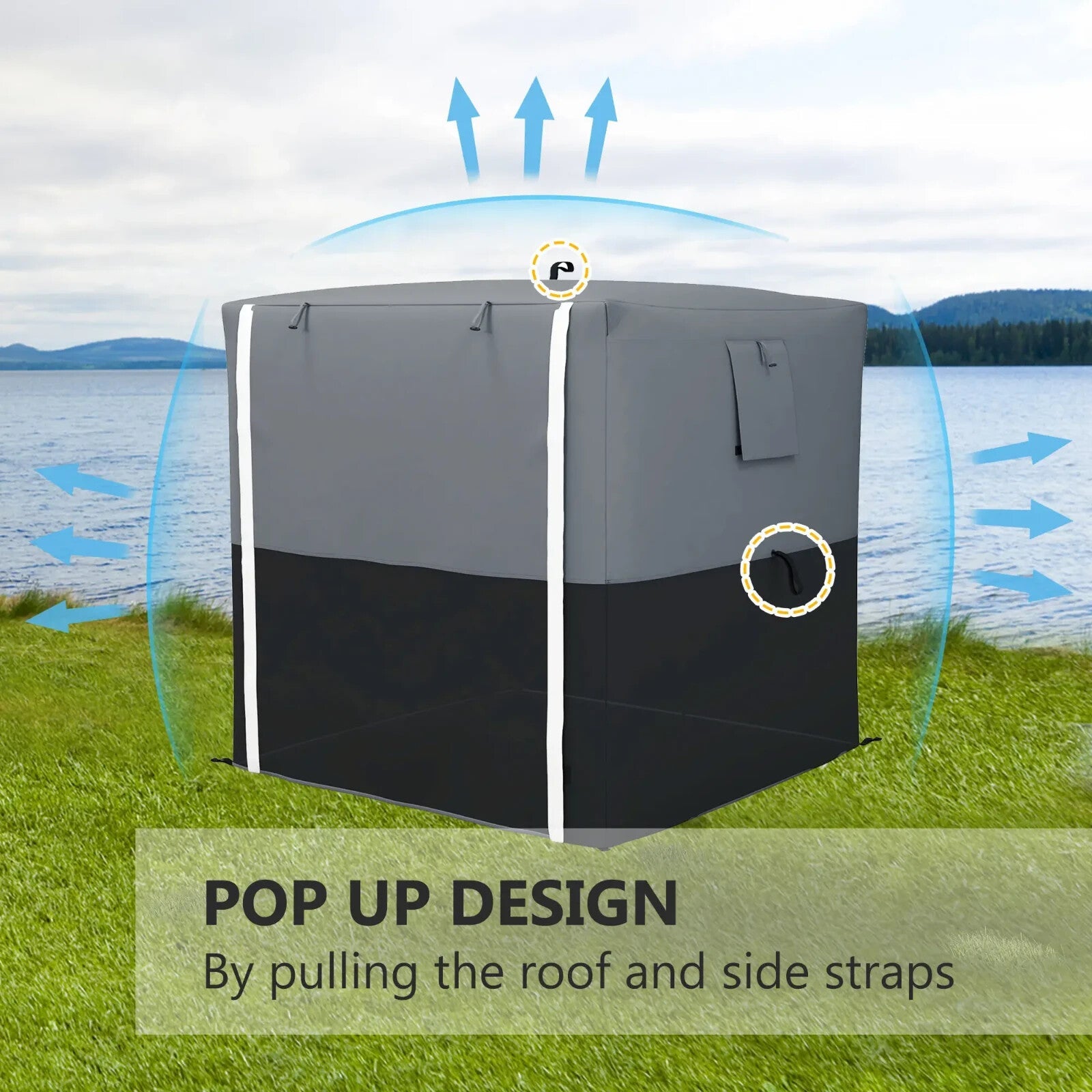 2 x 2m Pop Up Gazebo with Accessories Outdoor Garden Shelter Camping Event Tent - Home and Garden Furniture Shop - rustic - furniture