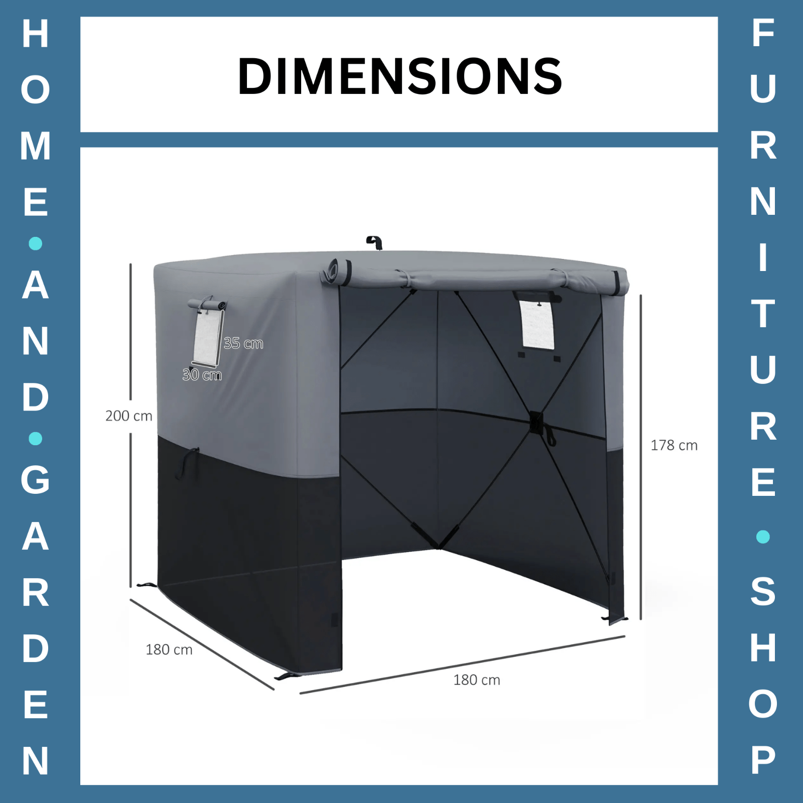 2 x 2m Pop Up Gazebo with Accessories Outdoor Garden Shelter Camping Event Tent - Home and Garden Furniture Shop - rustic - furniture