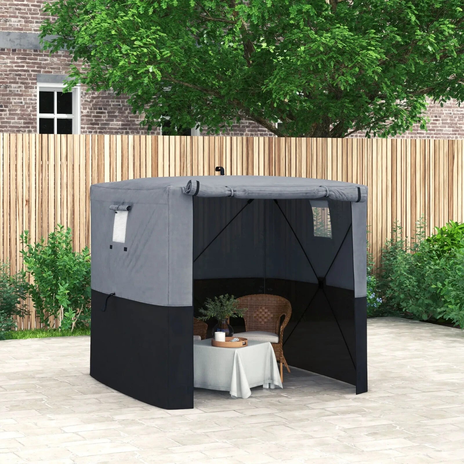 2 x 2m Pop Up Gazebo with Accessories Outdoor Garden Shelter Camping Event Tent - Home and Garden Furniture Shop - rustic - furniture