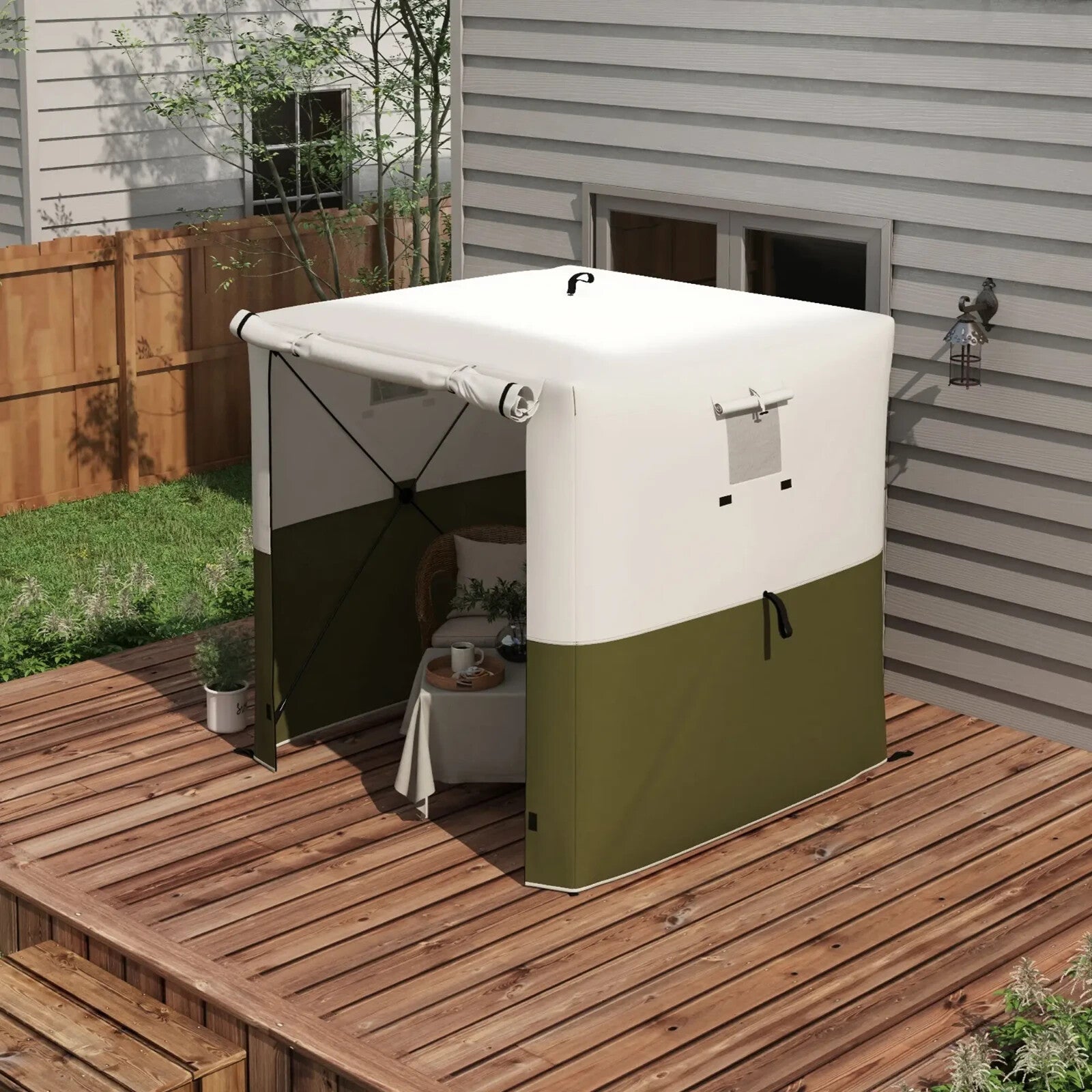 2 x 2m Pop Up Gazebo with Accessories Outdoor Garden Tent Shelter Camping Canopy - Home and Garden Furniture Shop - rustic - furniture