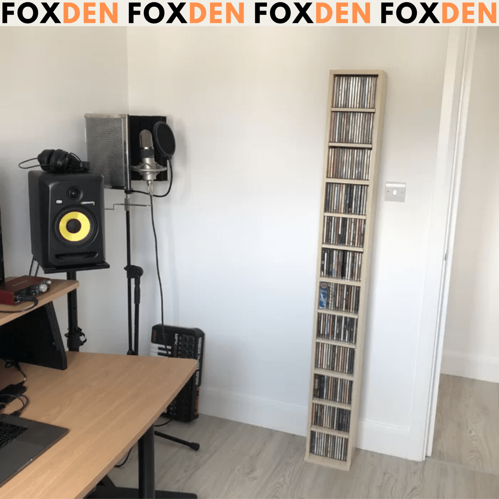 204 CD Storage Unit DVD Storage Tower for Living Room Media Shelving Home Office - Home and Garden Furniture Shop - rustic - furniture