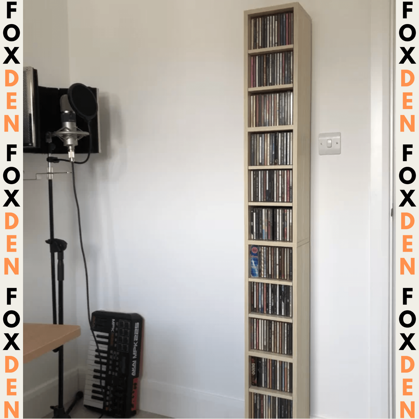 204 CD Storage Unit DVD Storage Tower for Living Room Media Shelving Home Office - Home and Garden Furniture Shop - rustic - furniture