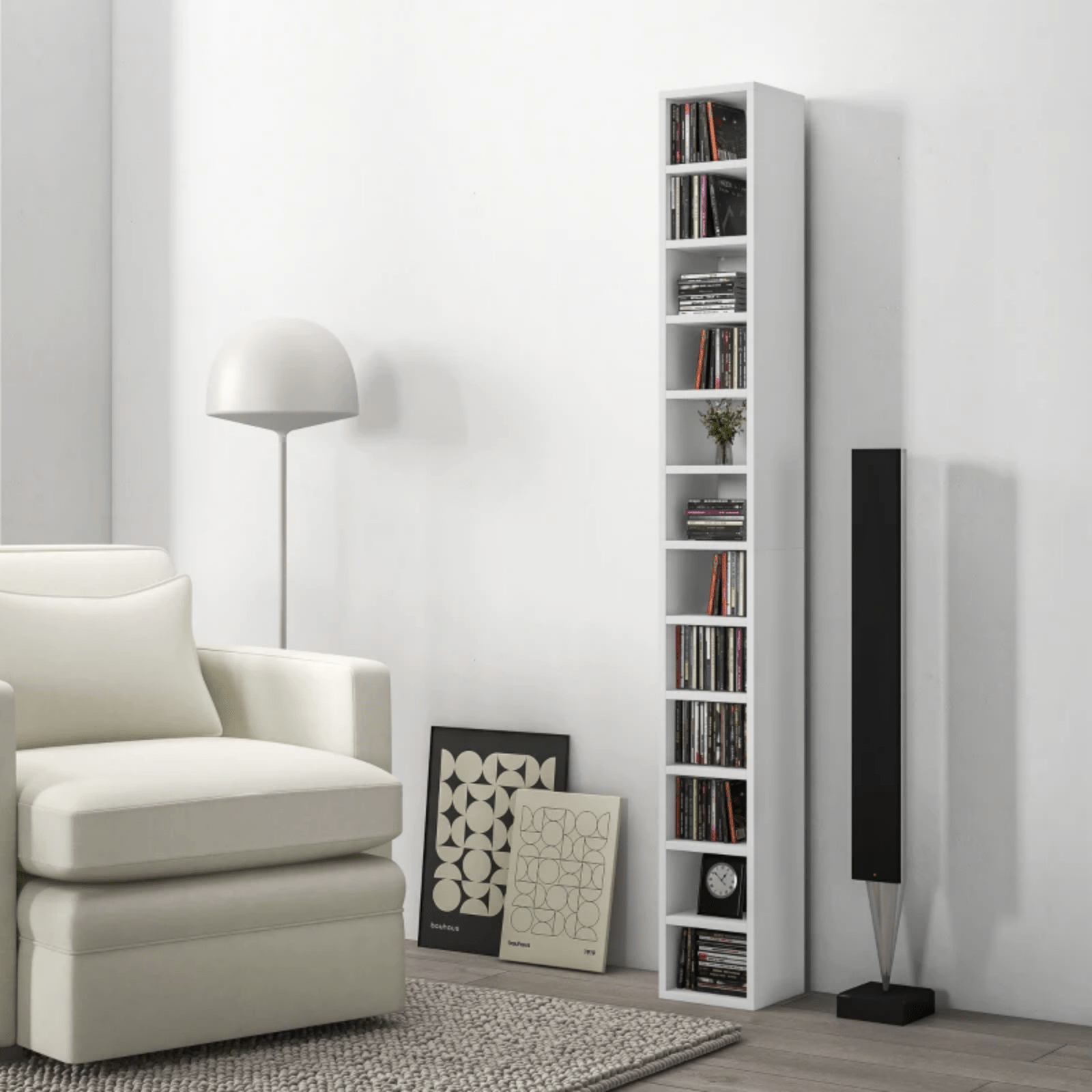 204 CD Storage Unit DVD Storage Tower for Living Room Media Shelving Home Office - Home and Garden Furniture Shop - rustic - furniture