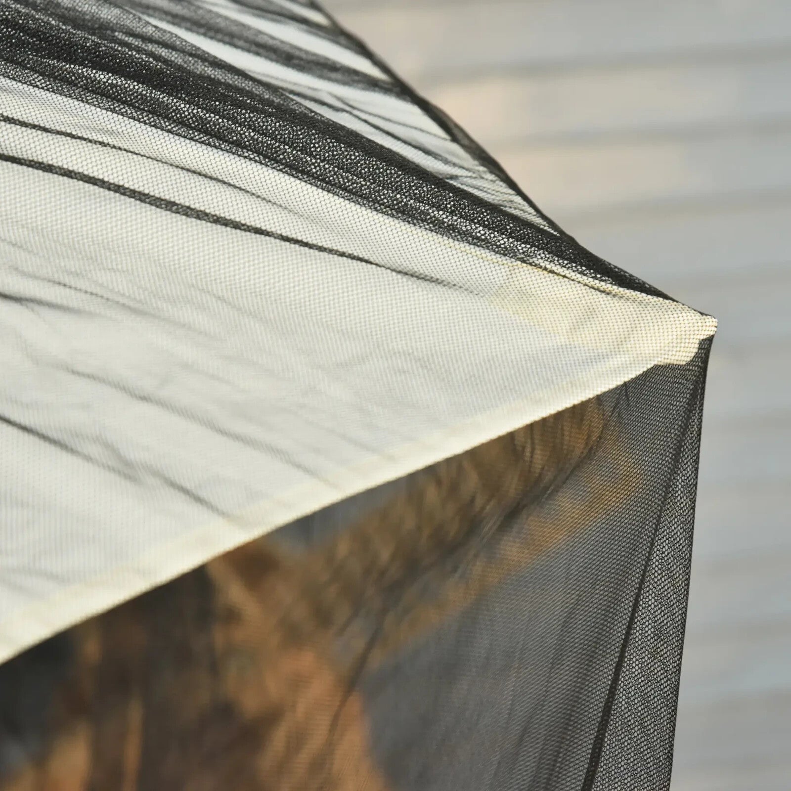 2.3m Garden Parasol Table Net Cover Screen Bug Netting Cover with Plastic Frame - Home and Garden Furniture Shop - rustic - furniture