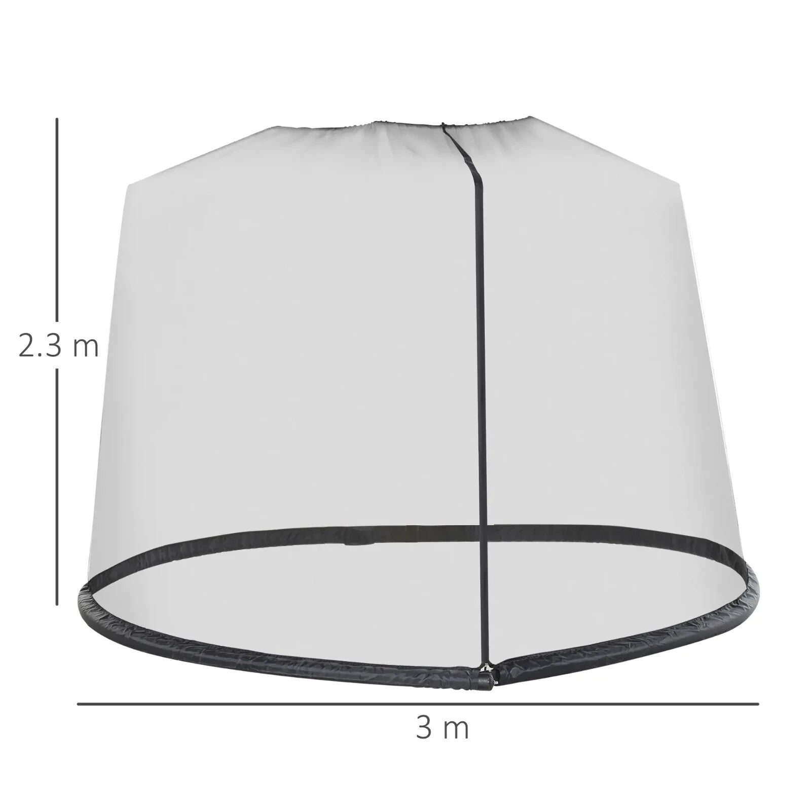 2.3m Garden Parasol Table Net Cover Screen Bug Netting Cover with Plastic Frame - Home and Garden Furniture Shop - rustic - furniture