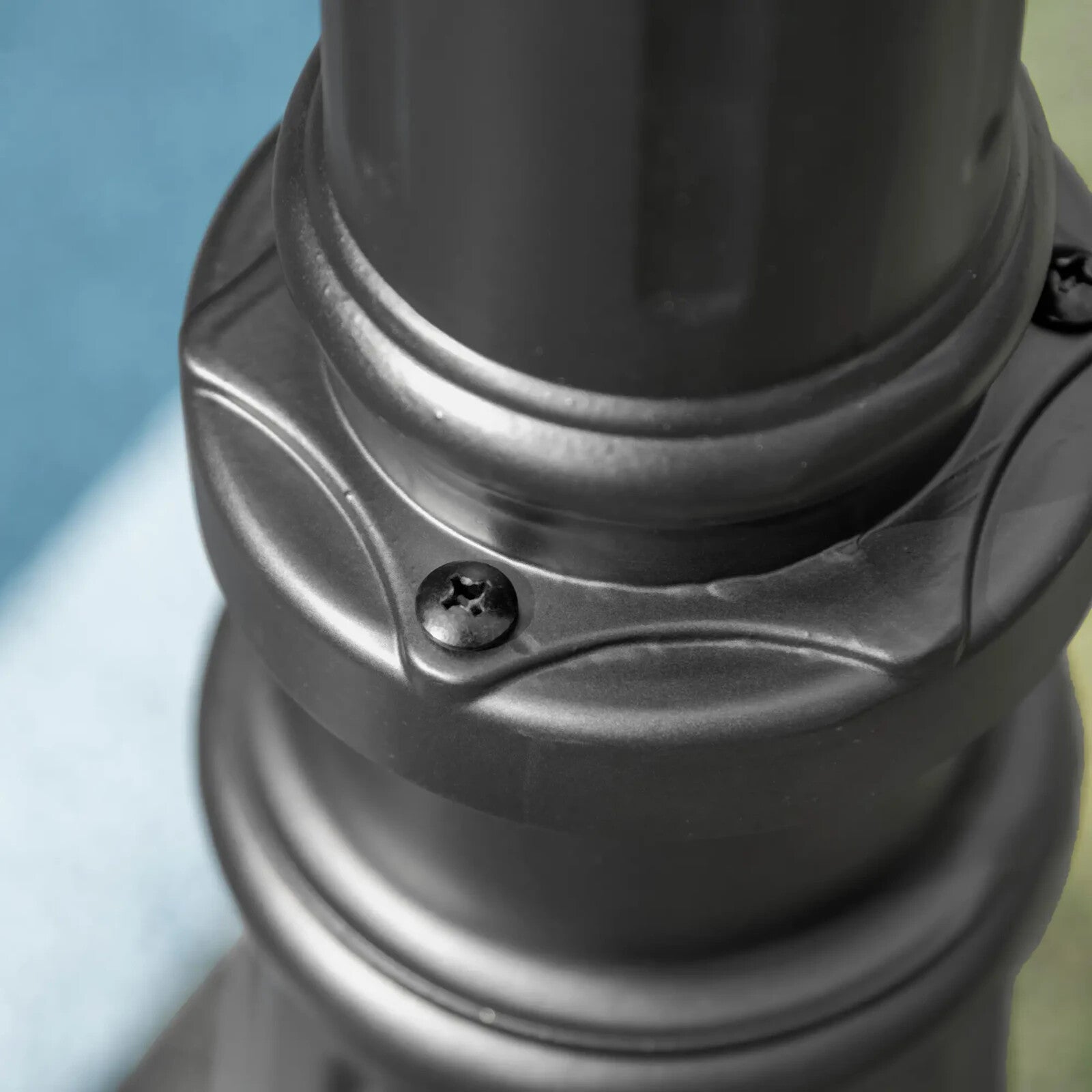 2.4m Solar Garden Lamp Post with LED Light PIR Motion Sensor and Aluminium Frame - Home and Garden Furniture Shop - rustic - furniture