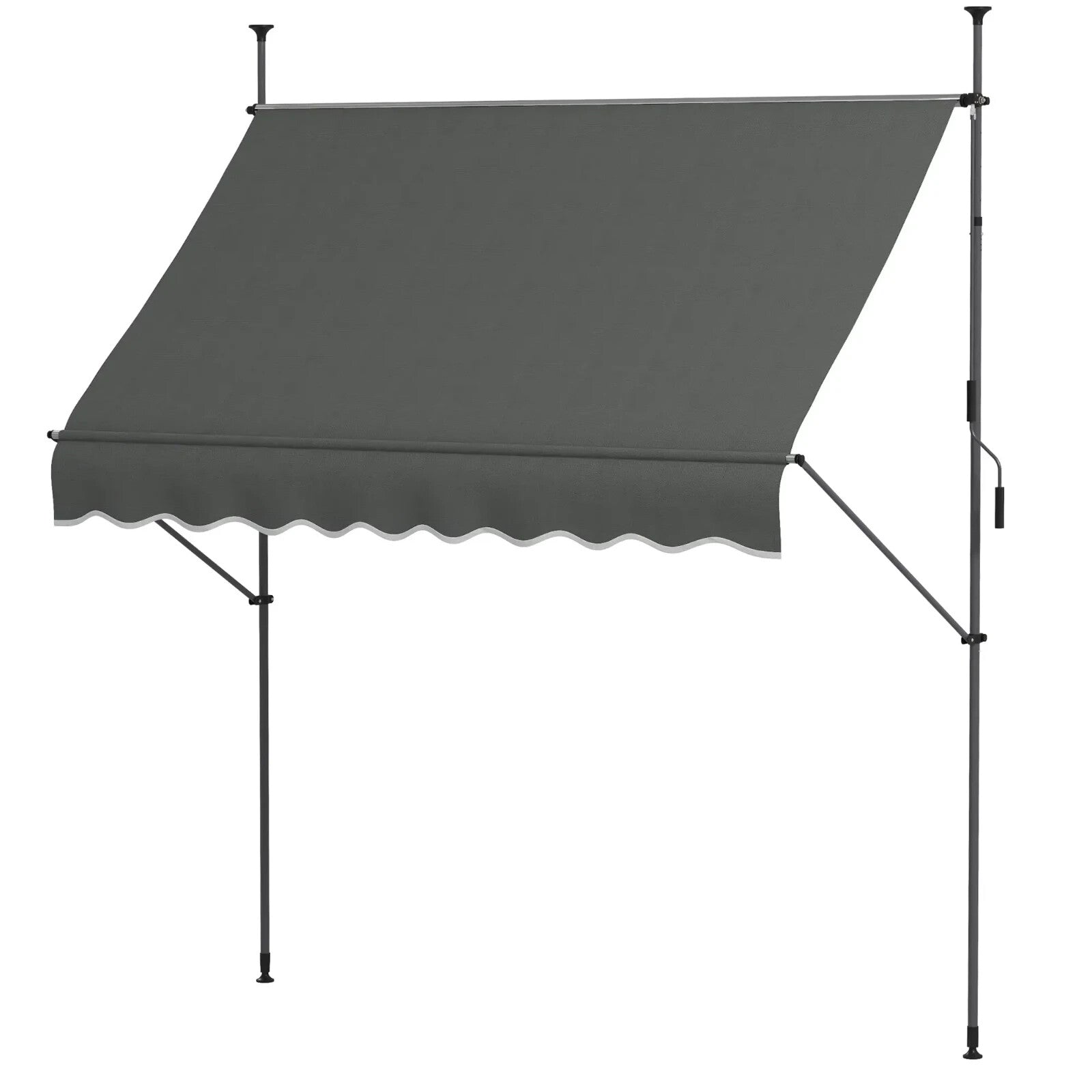 2.5 x 1.2m Retractable Free Standing Awning UV Resistant Patio Door Sun Shade - Home and Garden Furniture Shop - rustic - furniture