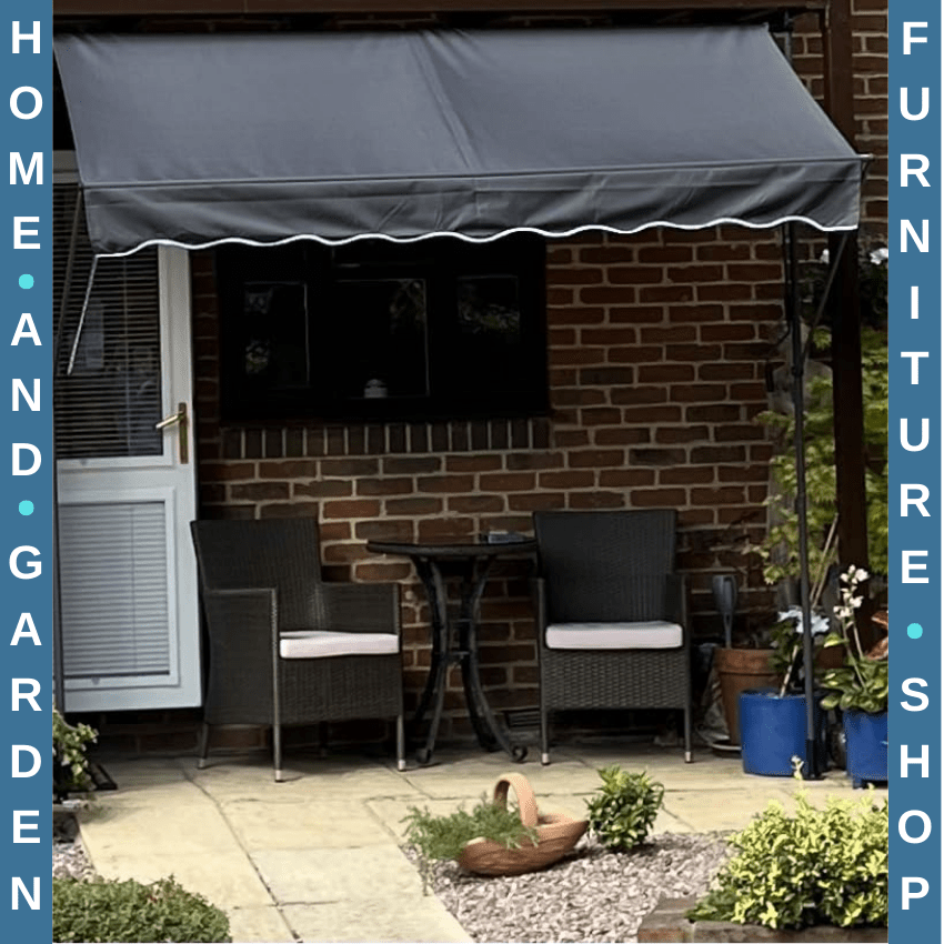 2.5 x 1.2m Retractable Free Standing Awning UV Resistant Patio Door Sun Shade - Home and Garden Furniture Shop - rustic - furniture