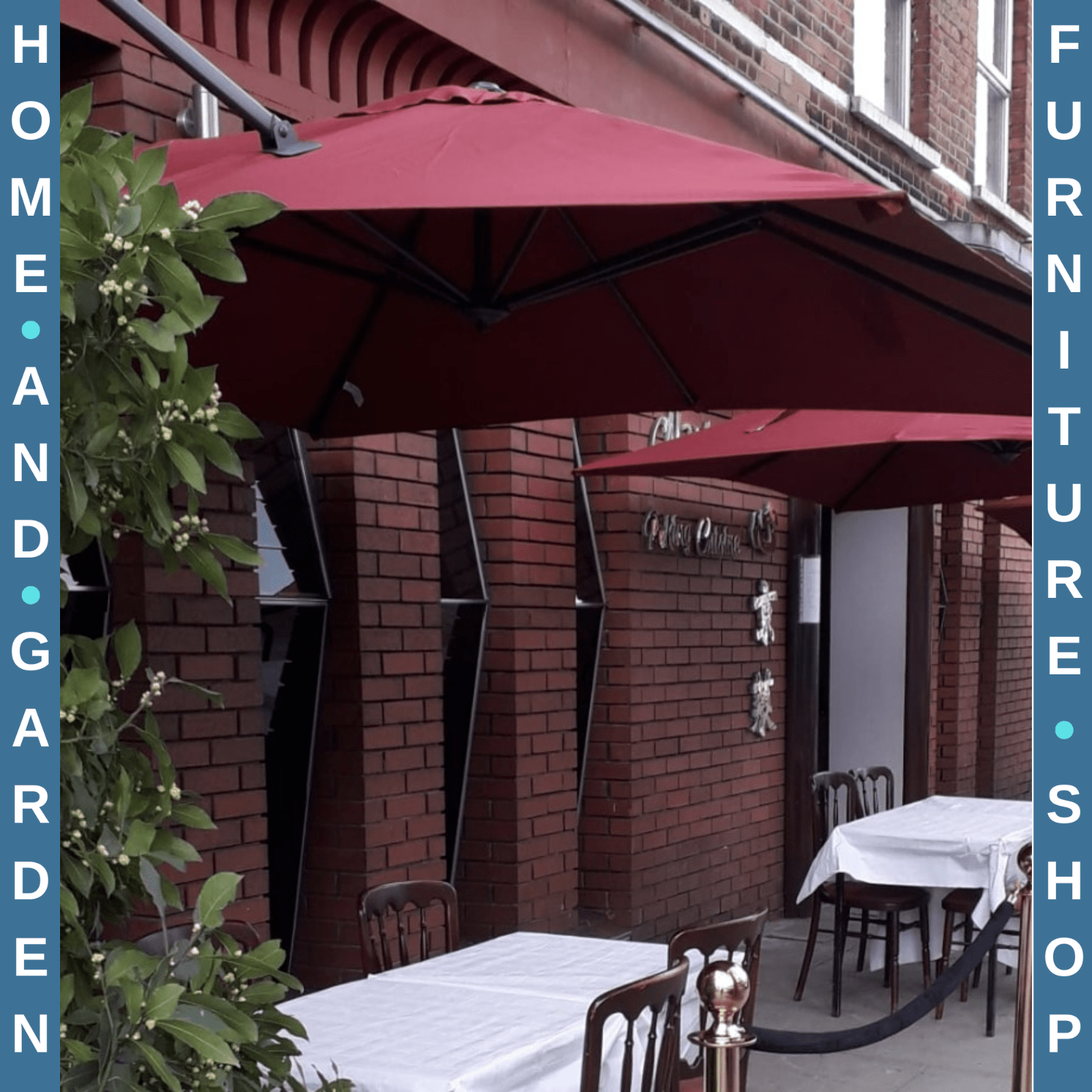 2.5 x 2.5m Cantilever Offset Garden Parasol with 360 Rotation & Aluminium Frame - Home and Garden Furniture Shop - rustic - furniture