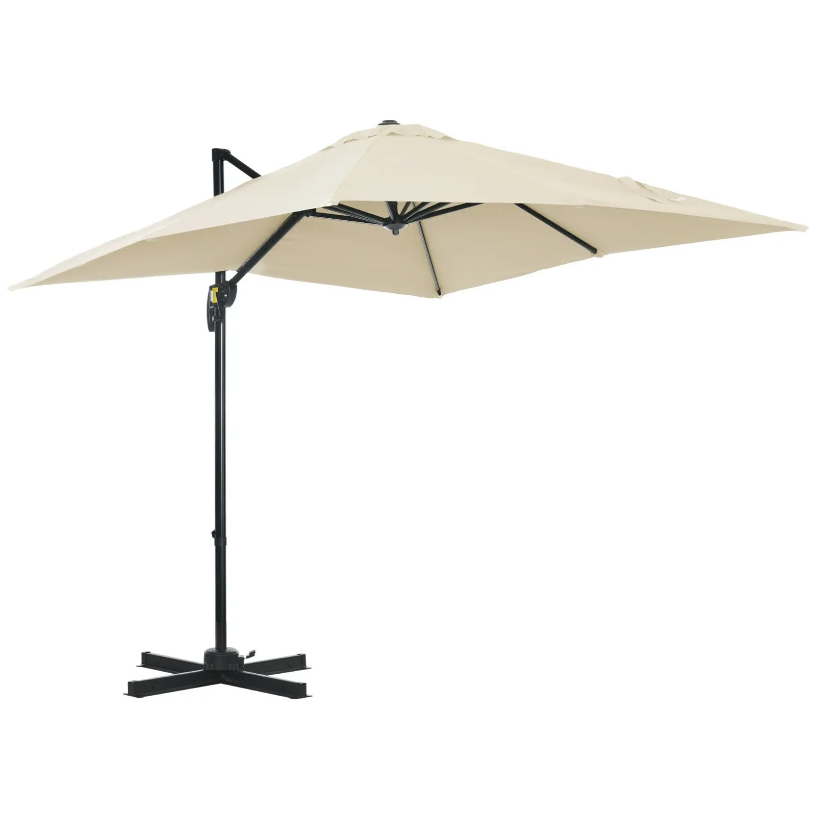 2.5 x 2.5m Cantilever Offset Parasol Umbrella w/ 360 Rotation & Aluminium Frame - Home and Garden Furniture Shop - rustic - furniture