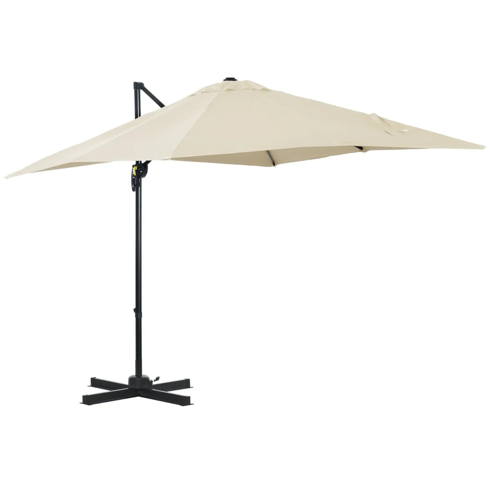 2.5 x 2.5m Cantilever Offset Parasol Umbrella w/ 360 Rotation & Aluminium Frame - Home and Garden Furniture Shop - rustic - furniture