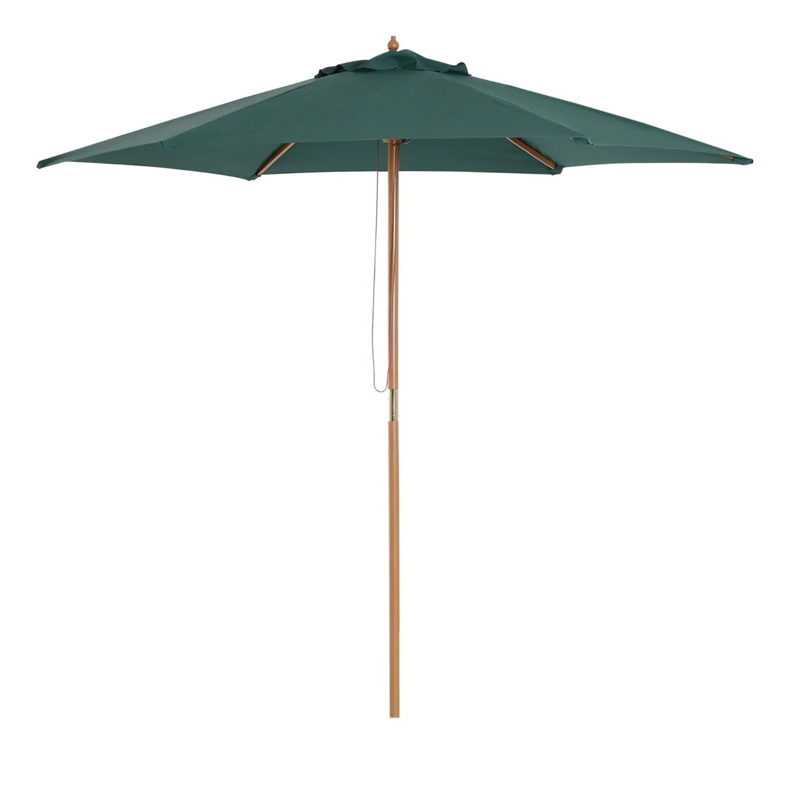 2.5m Garden Patio Parasol Sun Shade Outdoor Wooden Umbrella Canopy Green Cover - Home and Garden Furniture Shop - rustic - furniture