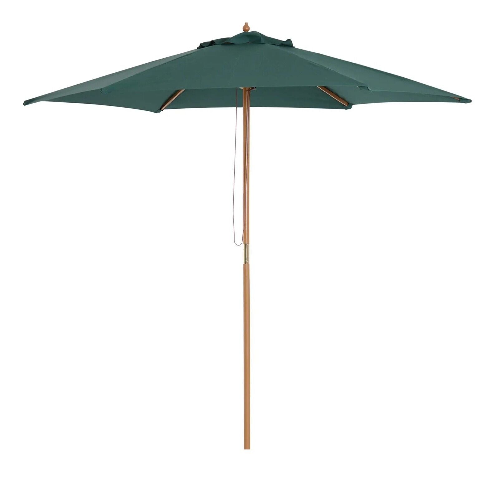 2.5m Garden Patio Parasol Sun Shade Outdoor Wooden Umbrella Canopy Green Cover - Home and Garden Furniture Shop - #rustic - furniture#