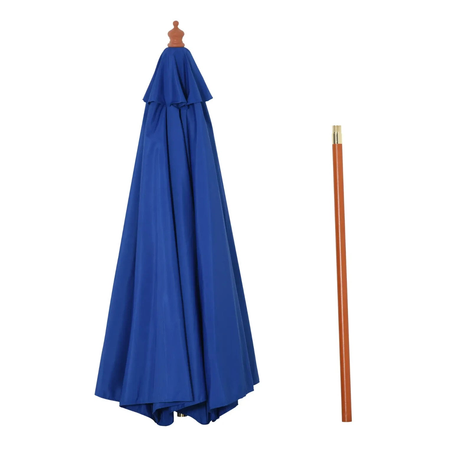 2.5m Wooden Garden Parasol Sun Shade Patio Umbrella Canopy with Ventilation - Home and Garden Furniture Shop - rustic - furniture