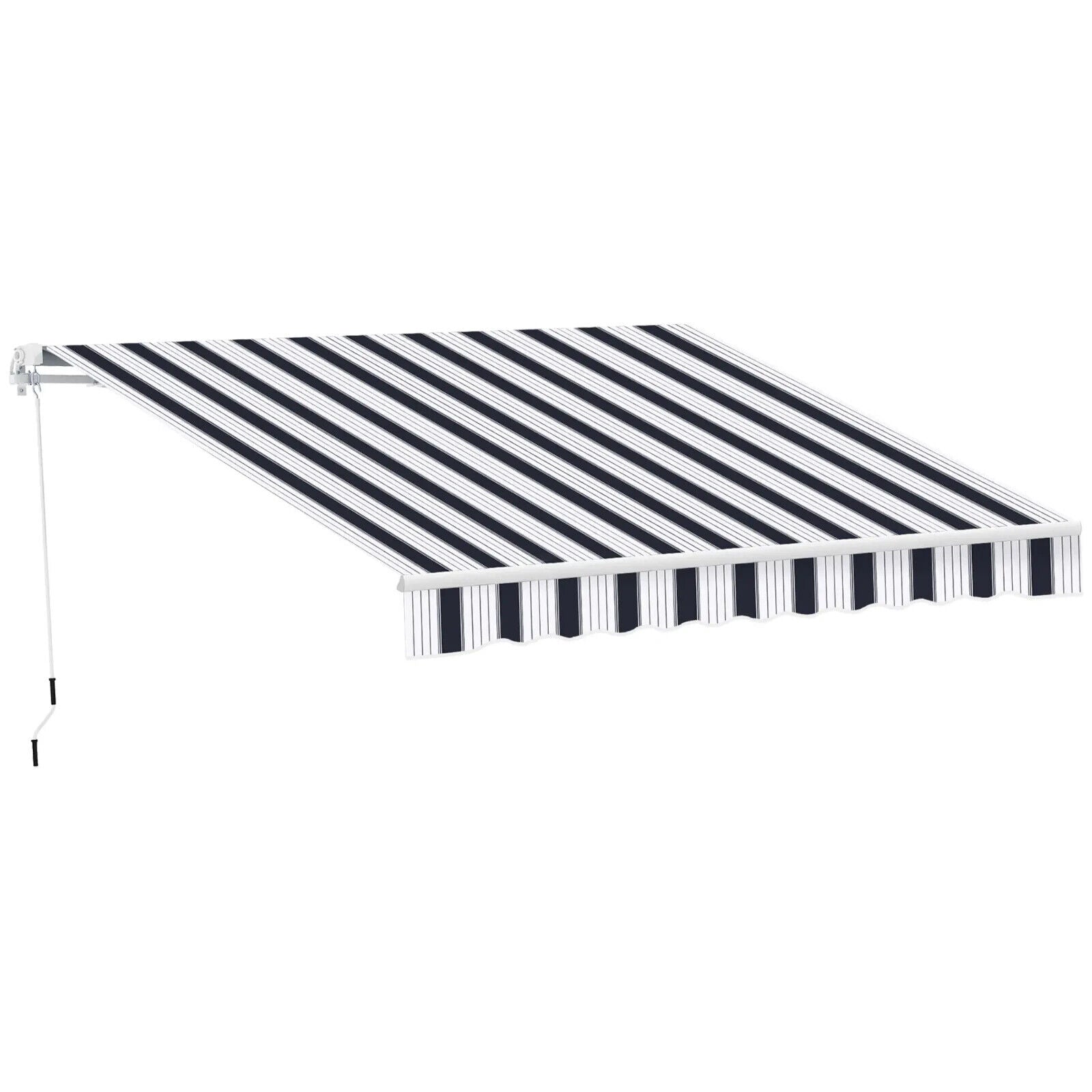 2.5M x 2M Manual Awning Canopy Retractable Sun Shade Patio Shelter Side Cover - Home and Garden Furniture Shop - rustic - furniture