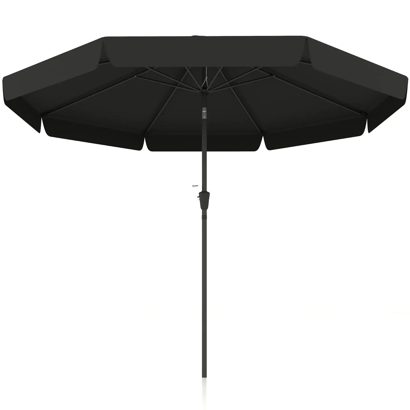 2.7m Garden Parasol Outdoor Sun Shade Table Umbrella with Tilt Crank and Ruffles - Home and Garden Furniture Shop - rustic - furniture