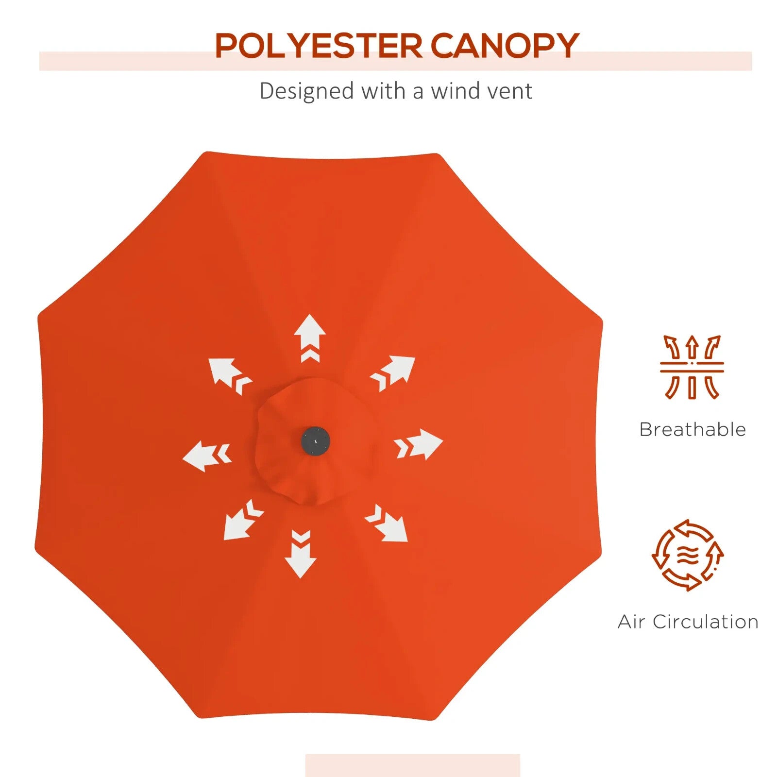 2.7m Patio Garden Parasol Umbrella with Tilt Crank and 24 LED Lights Outdoor Use - Home and Garden Furniture Shop - rustic - furniture