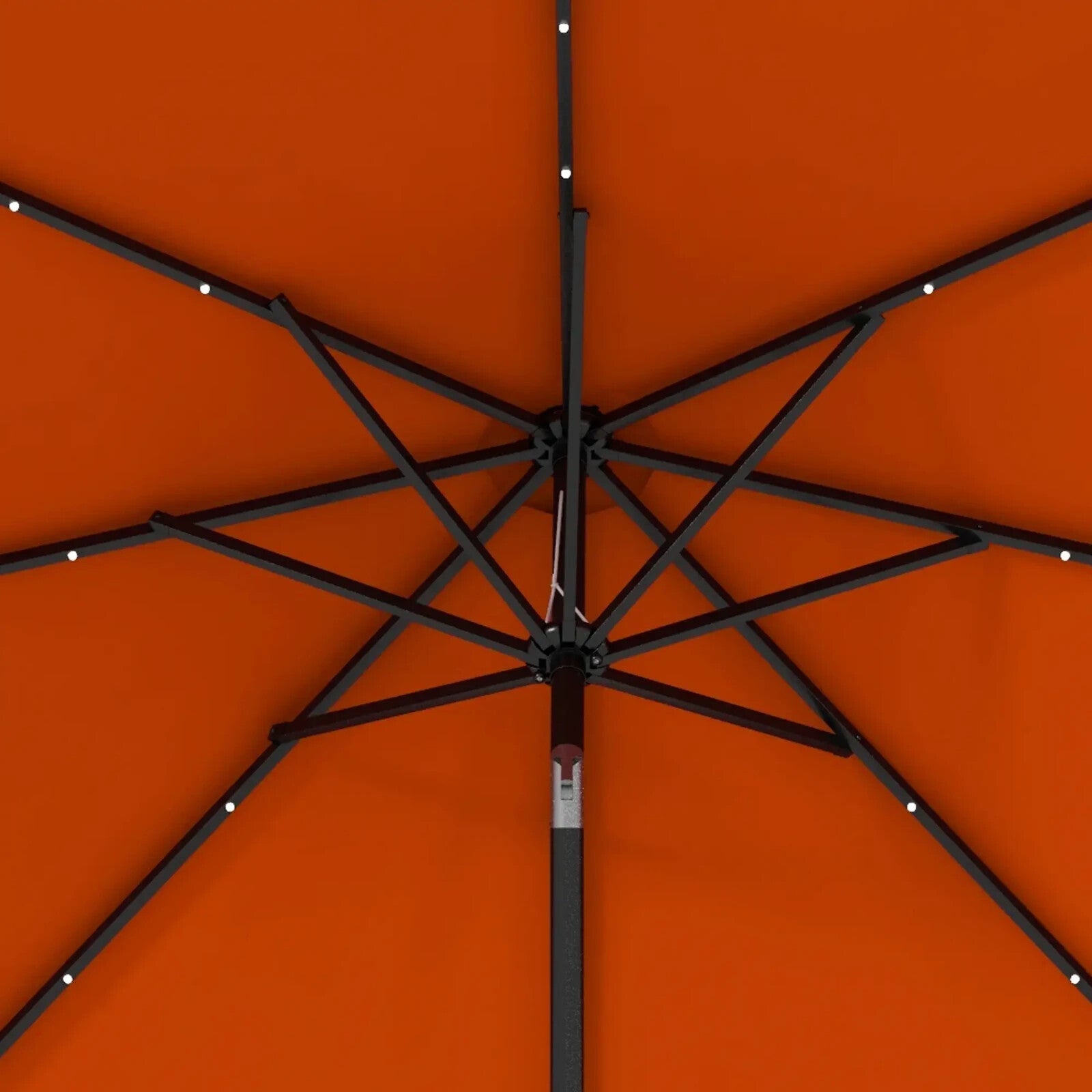 2.7m Patio Garden Parasol Umbrella with Tilt Crank and 24 LED Lights Outdoor Use - Home and Garden Furniture Shop - rustic - furniture