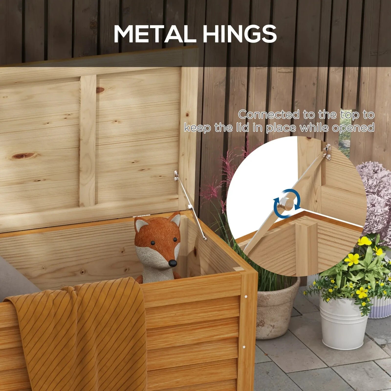 292L Outdoor Storage Box Garden Storage Container for Balcony, Porch, Poolside - Home and Garden Furniture Shop - rustic - furniture