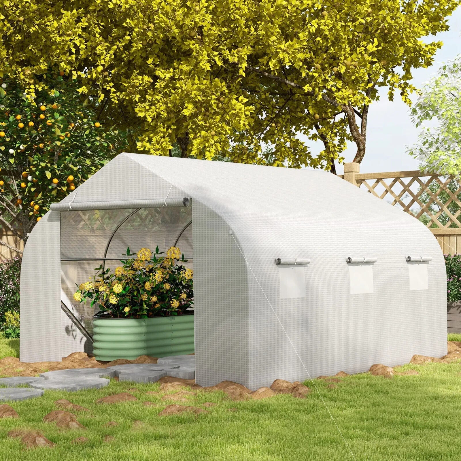 2H x 3.5L x 3W m Walk - In Tunnel PE Mesh Greenhouse Outdoor Garden Growing Tent - Home and Garden Furniture Shop - #rustic - furniture#