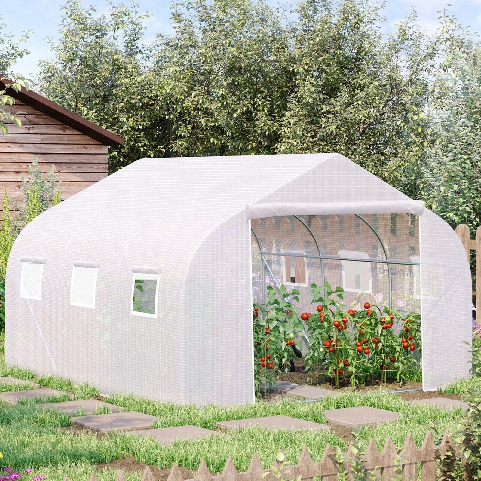 2H x 3.5L x 3W m Walk - In Tunnel PE Mesh Greenhouse Outdoor Garden Growing Tent - Home and Garden Furniture Shop - #rustic - furniture#