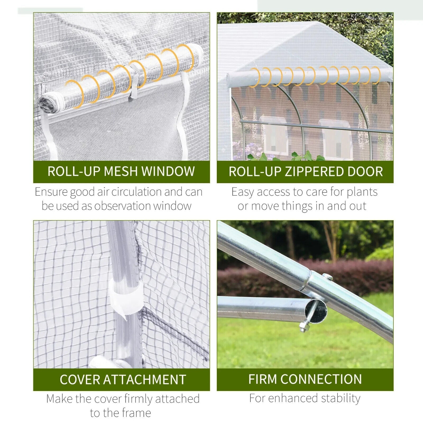 2H x 3.5L x 3W m Walk - In Tunnel PE Mesh Greenhouse Outdoor Garden Growing Tent - Home and Garden Furniture Shop - #rustic - furniture#