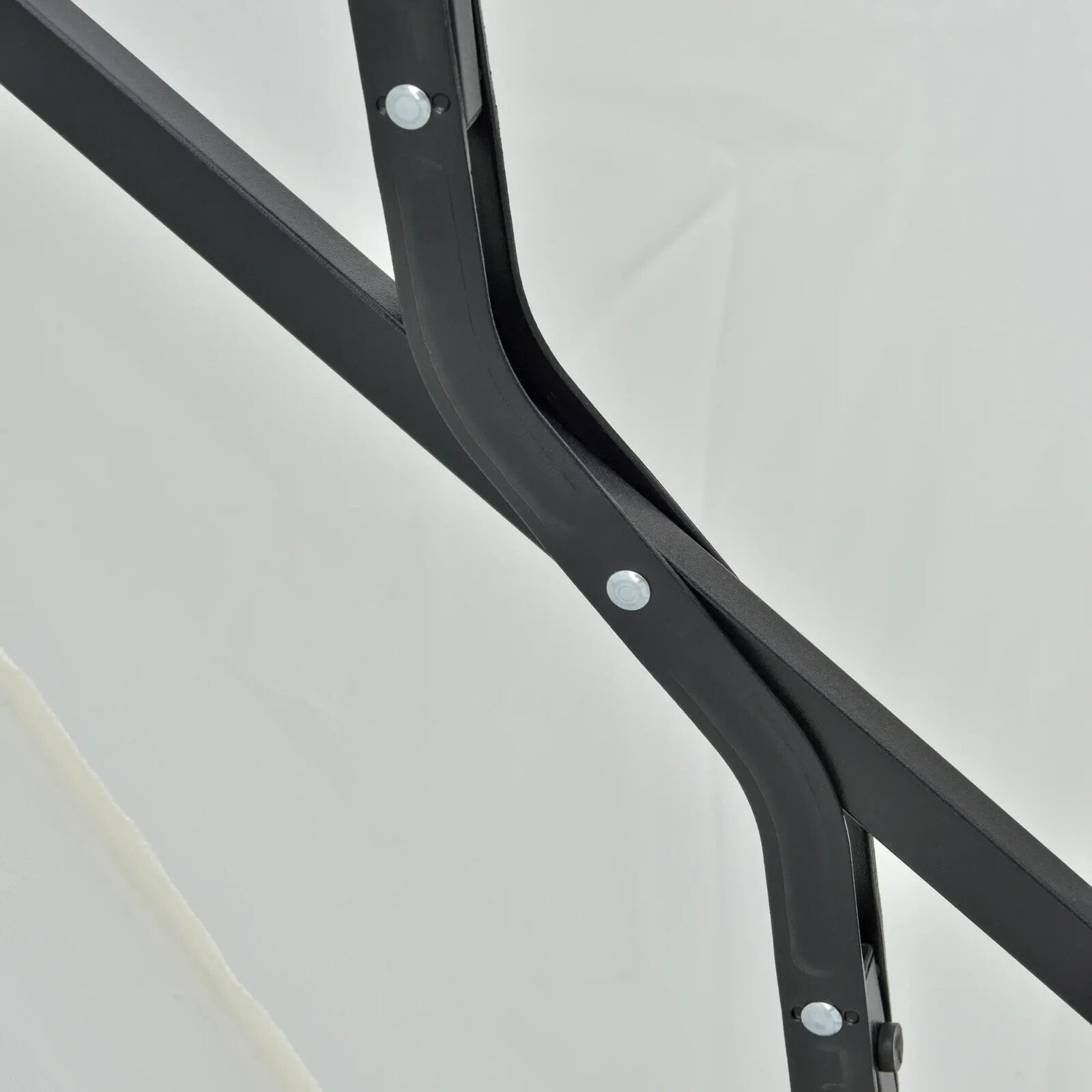 2m Half Parasol Garden Balcony Umbrella with Crank Handle and Base Stand White - Home and Garden Furniture Shop - rustic - furniture