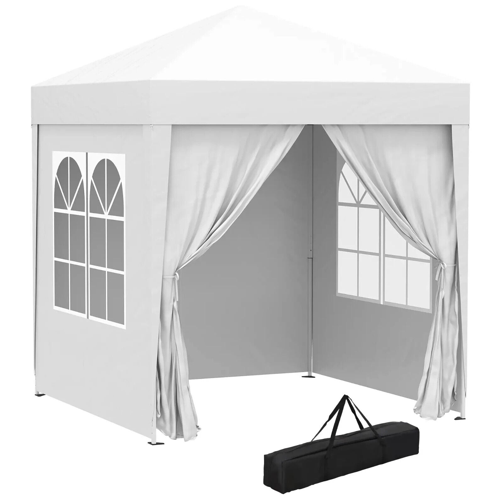 2m x 2m Garden Heavy Duty Pop Up Gazebo Marquee Party Tent Wedding Canopy White - Home and Garden Furniture Shop - #rustic - furniture#