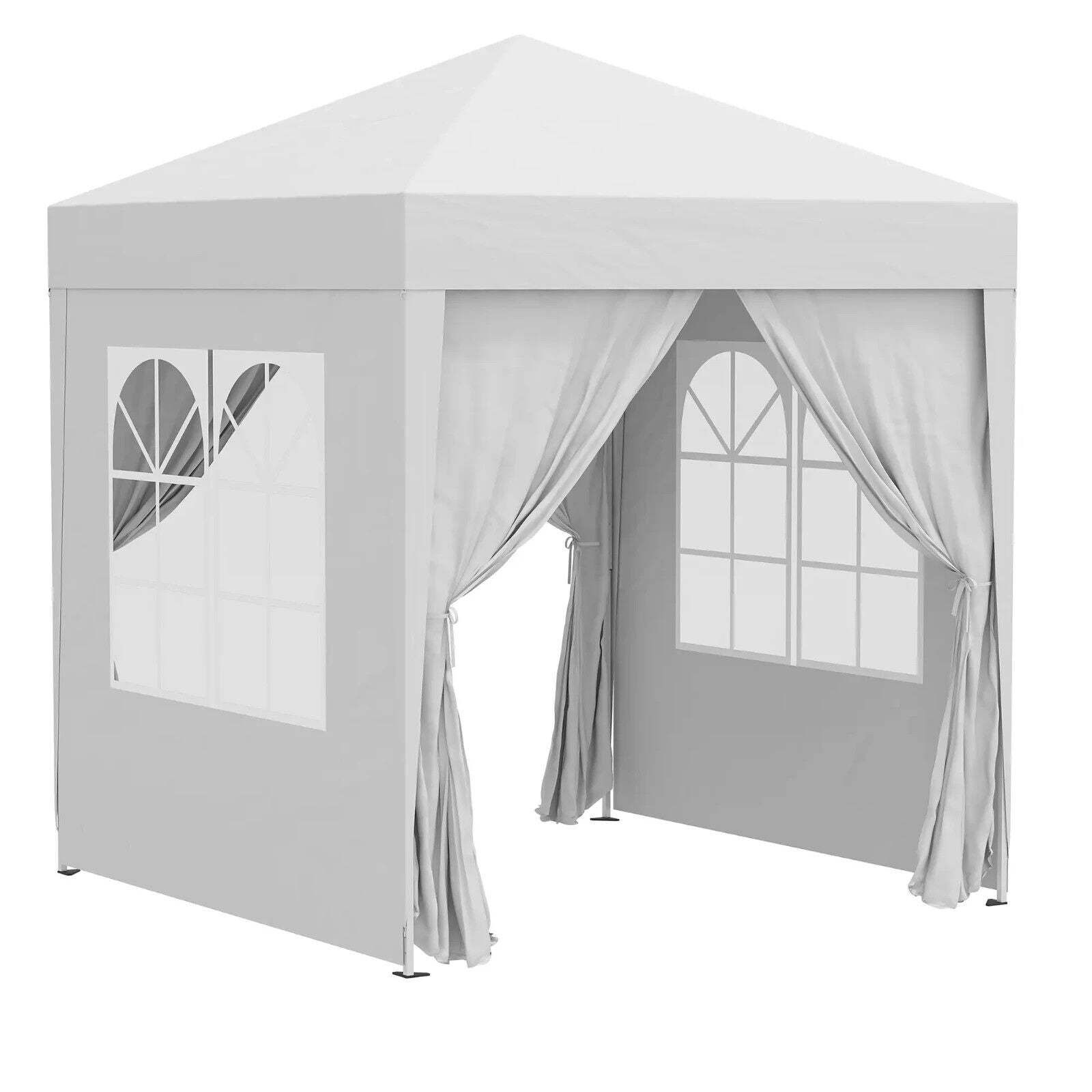 2m x 2m Garden Heavy Duty Pop Up Gazebo Marquee Party Tent Wedding Canopy White - Home and Garden Furniture Shop - #rustic - furniture#