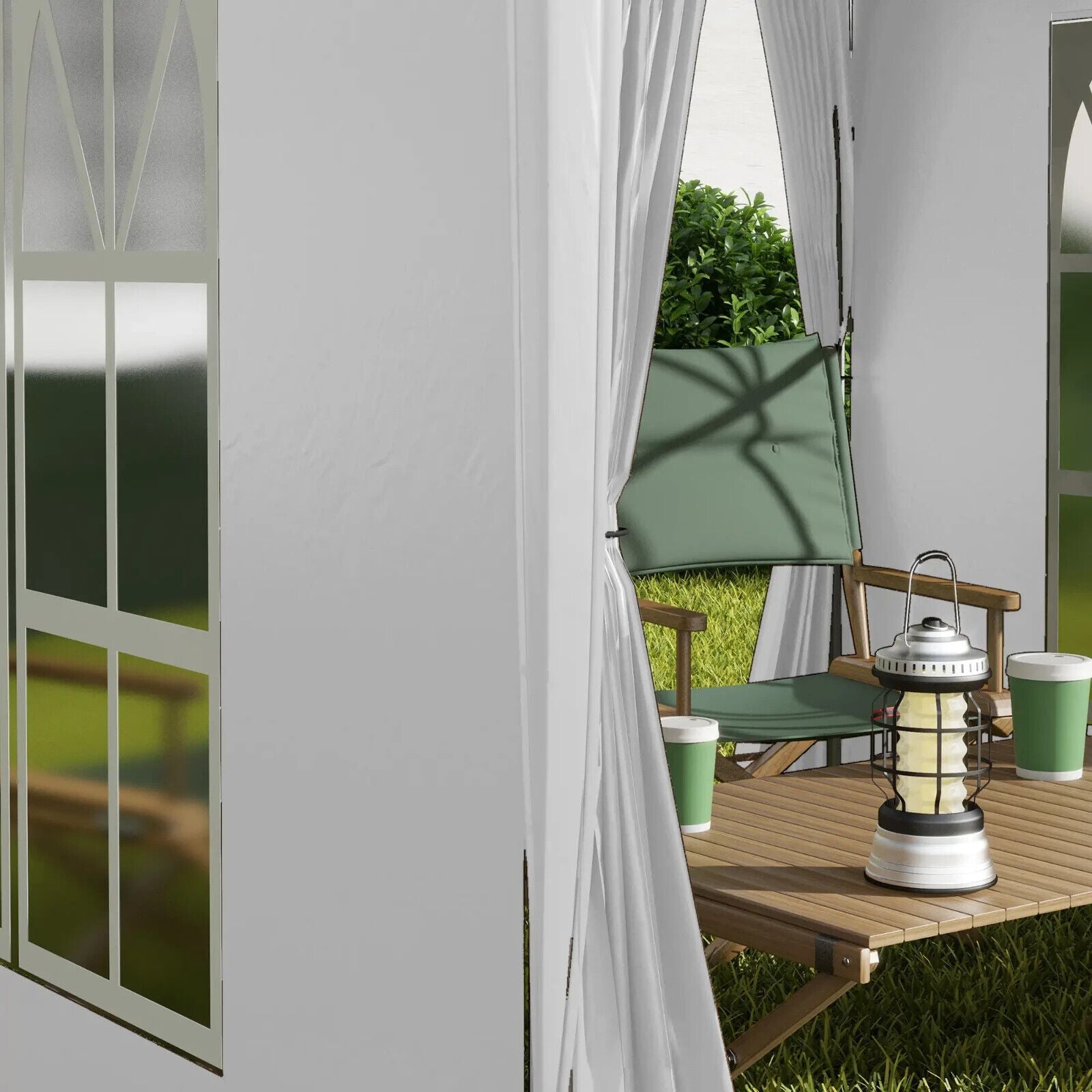 2m x 2m Garden Heavy Duty Pop Up Gazebo Marquee Party Tent Wedding Canopy White - Home and Garden Furniture Shop - #rustic - furniture#