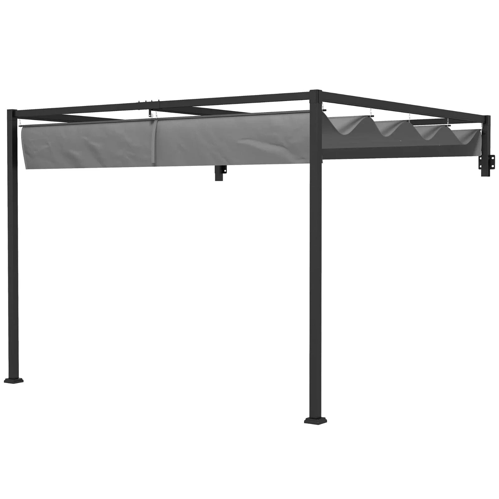 2x3m Pergola with Retractable Roof for Grill & Patio – Metal Shelter - Home and Garden Furniture Shop - rustic - furniture