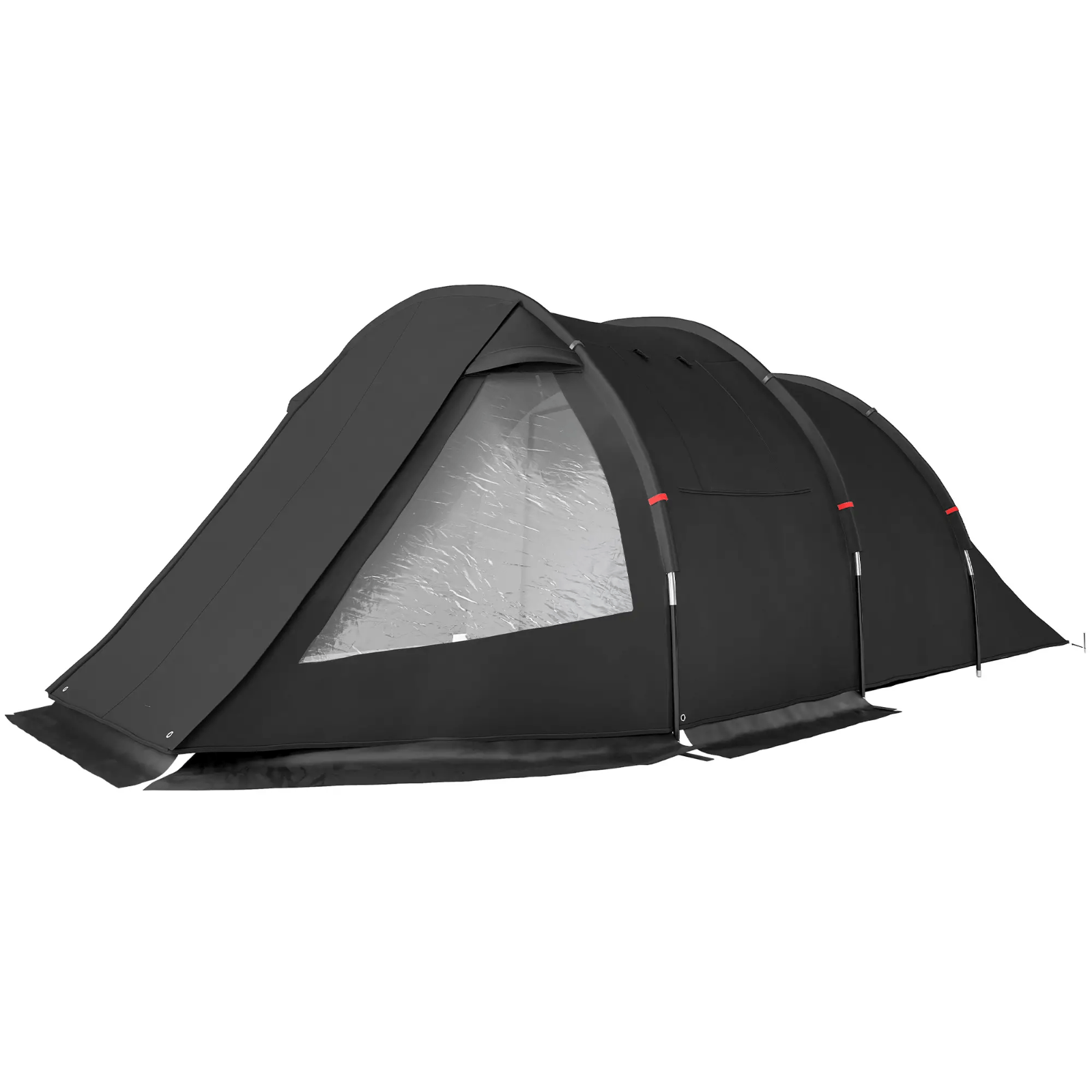3 4 Man Tunnel Tent Black Air Vents Carry Bag Festival Fibreglass Poles FOXDEN - Home and Garden Furniture Shop - rustic - furniture