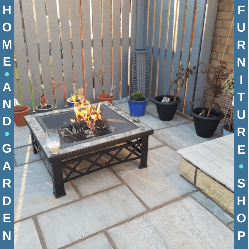 3 - in - 1 Outdoor Fire Pit Table Square Wood Burning Firepit Brazier BBQ Grill - Home and Garden Furniture Shop - rustic - furniture