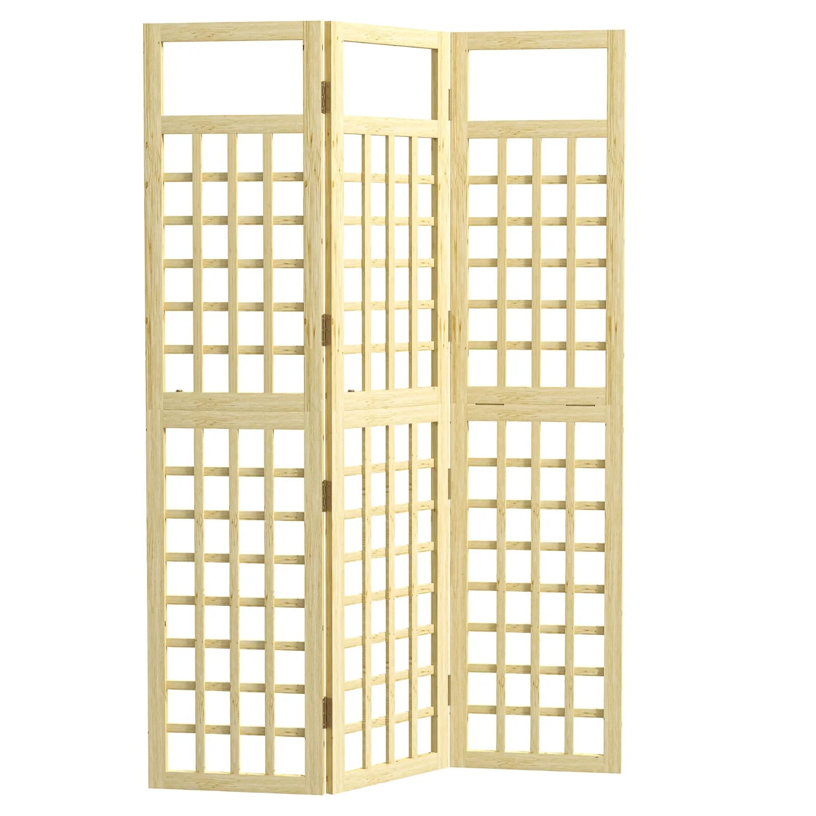 3 Panel Wood Garden Privacy Screen Foldable Freestanding Trellis Outdoor Divider - Home and Garden Furniture Shop - rustic - furniture