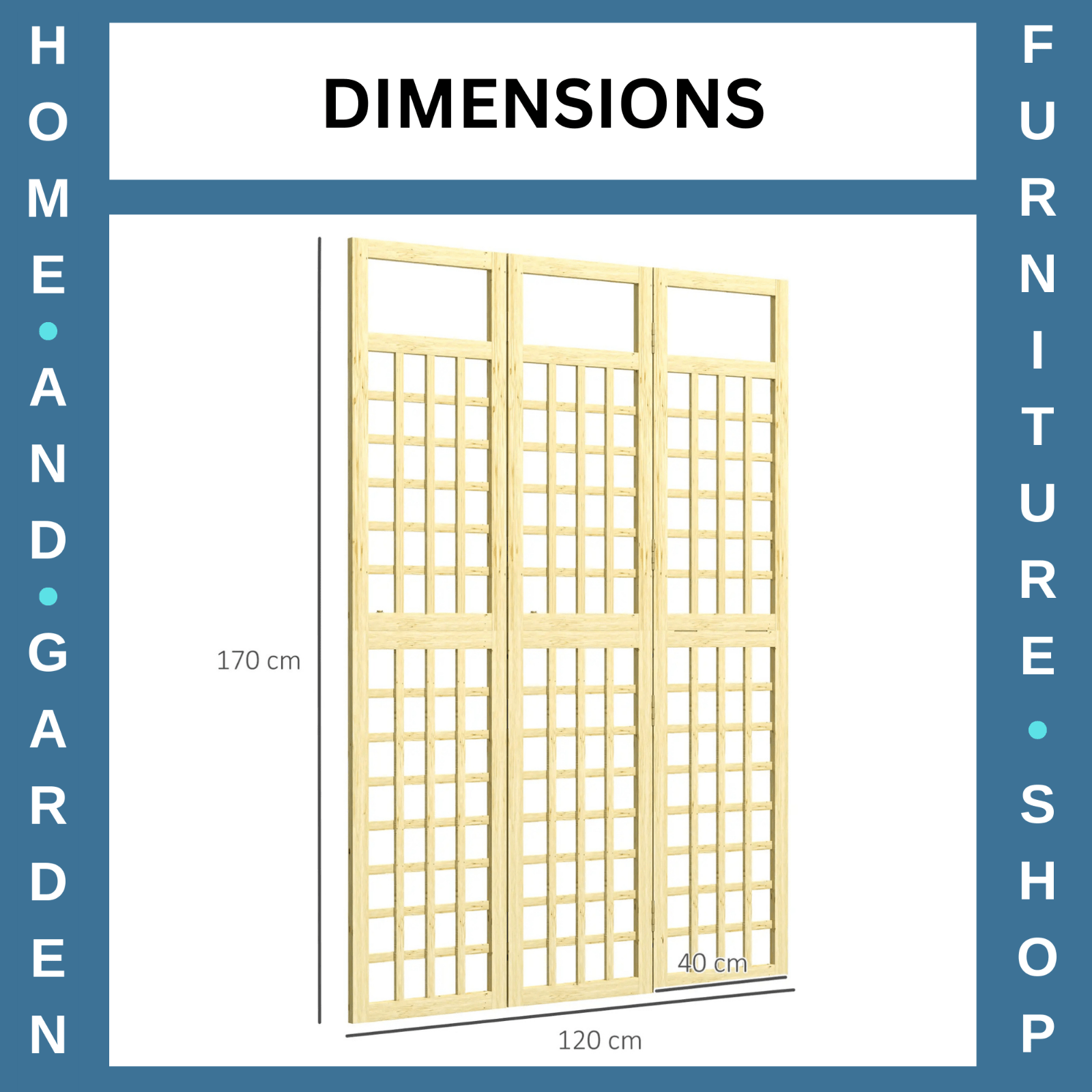 3 Panel Wood Garden Privacy Screen Foldable Freestanding Trellis Outdoor Divider - Home and Garden Furniture Shop - rustic - furniture