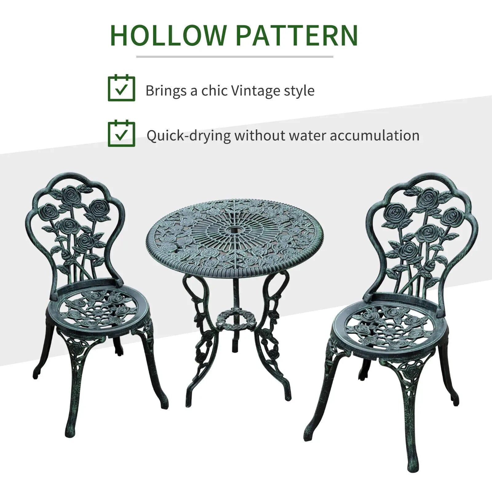 3 Piece Bistro Set Garden Furniture Set with Table and 2 Chairs for Balcony - Home and Garden Furniture Shop - #rustic - furniture#