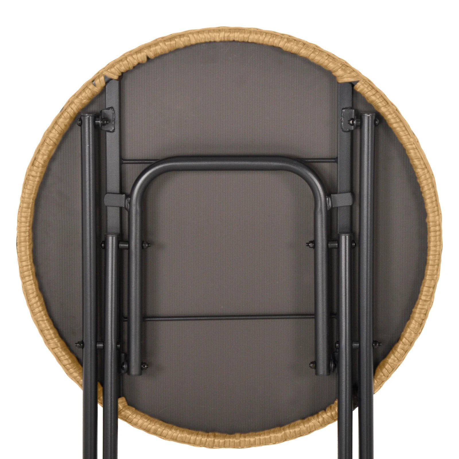 3 - Piece Folding Rattan Wicker Bistro Set – Coffee Table and Chairs - Home and Garden Furniture Shop - rustic - furniture