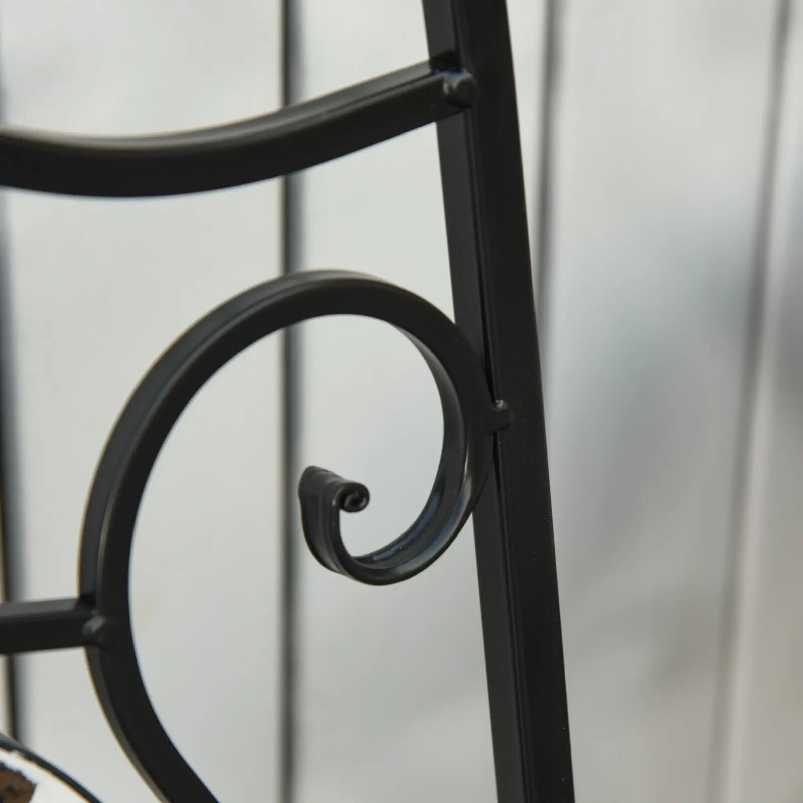 3 - Piece Garden Bistro Set Ceramic Tile Round Table & 2 Foldable Chairs Black - Home and Garden Furniture Shop - rustic - furniture