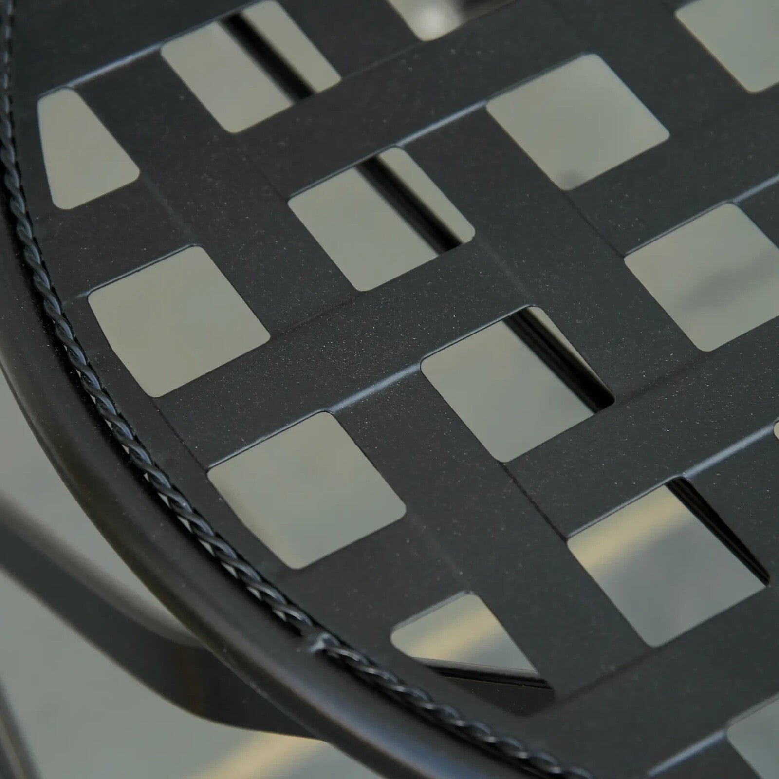 3 - Piece Garden Bistro Set Ceramic Tile Round Table & 2 Foldable Chairs Black - Home and Garden Furniture Shop - rustic - furniture