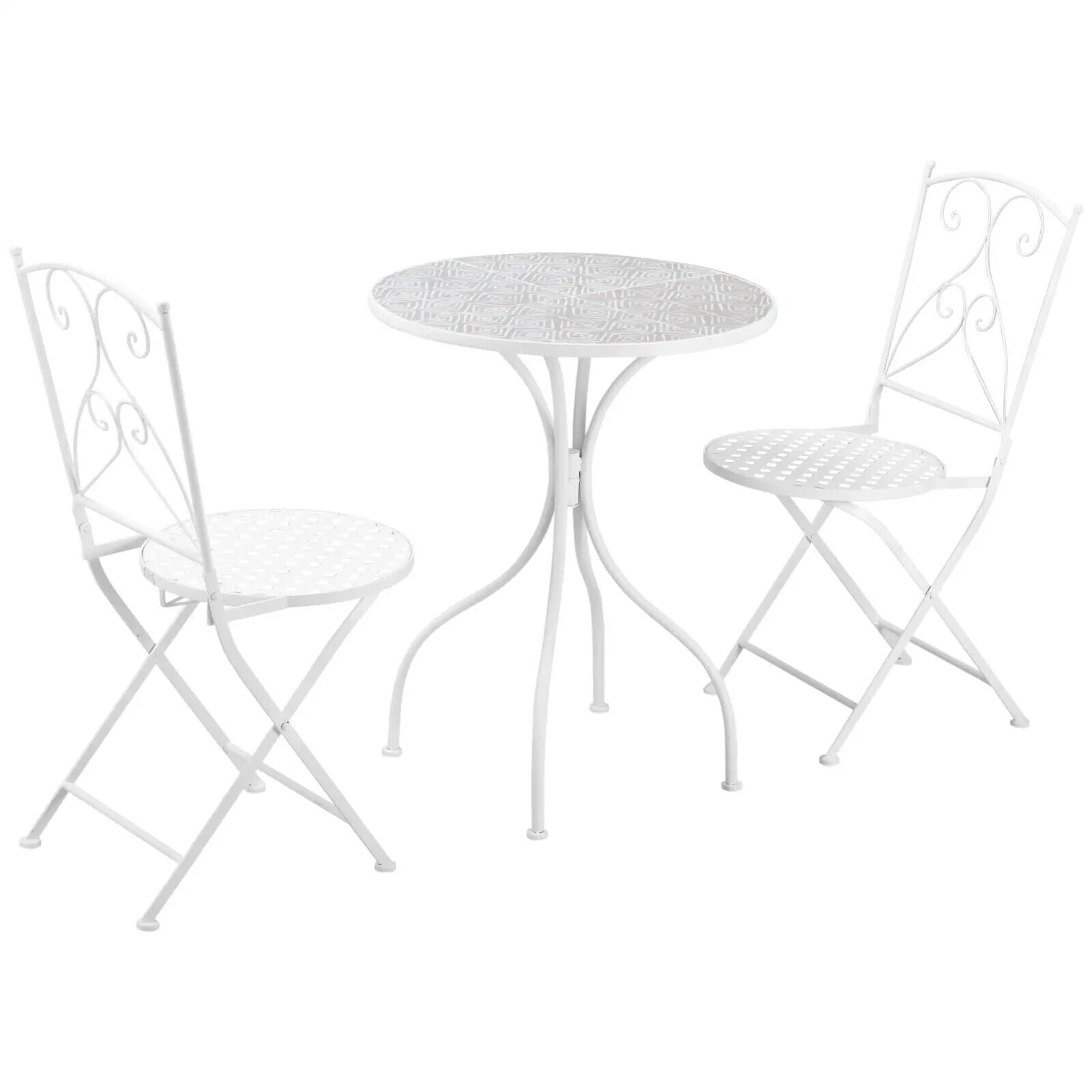 3 - Piece Garden Bistro Set with Mosaic Table Top Ideal for Patio Balcony Poolside - Home and Garden Furniture Shop - #rustic - furniture#