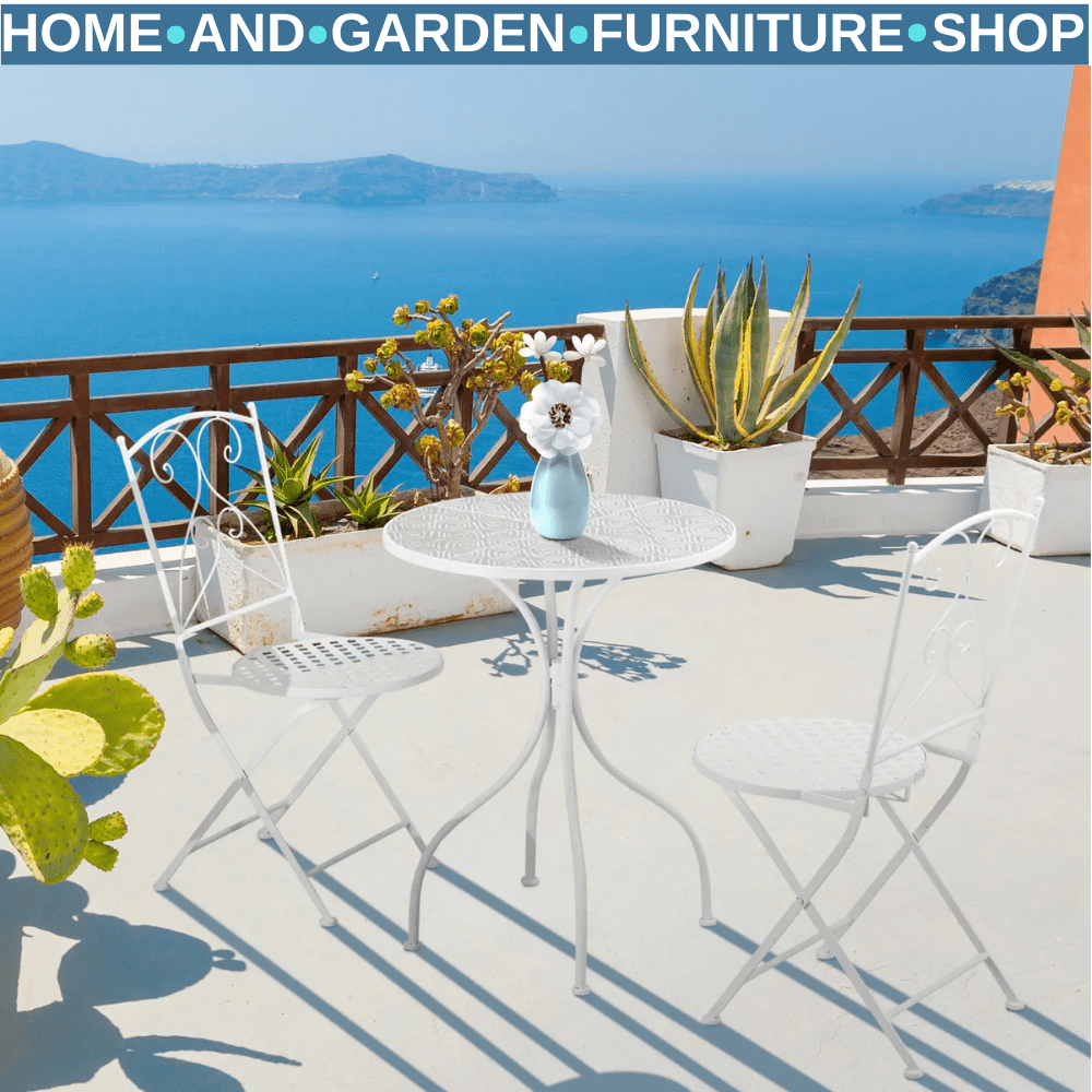 3 - Piece Garden Bistro Set with Mosaic Table Top Ideal for Patio Balcony Poolside - Home and Garden Furniture Shop - #rustic - furniture#