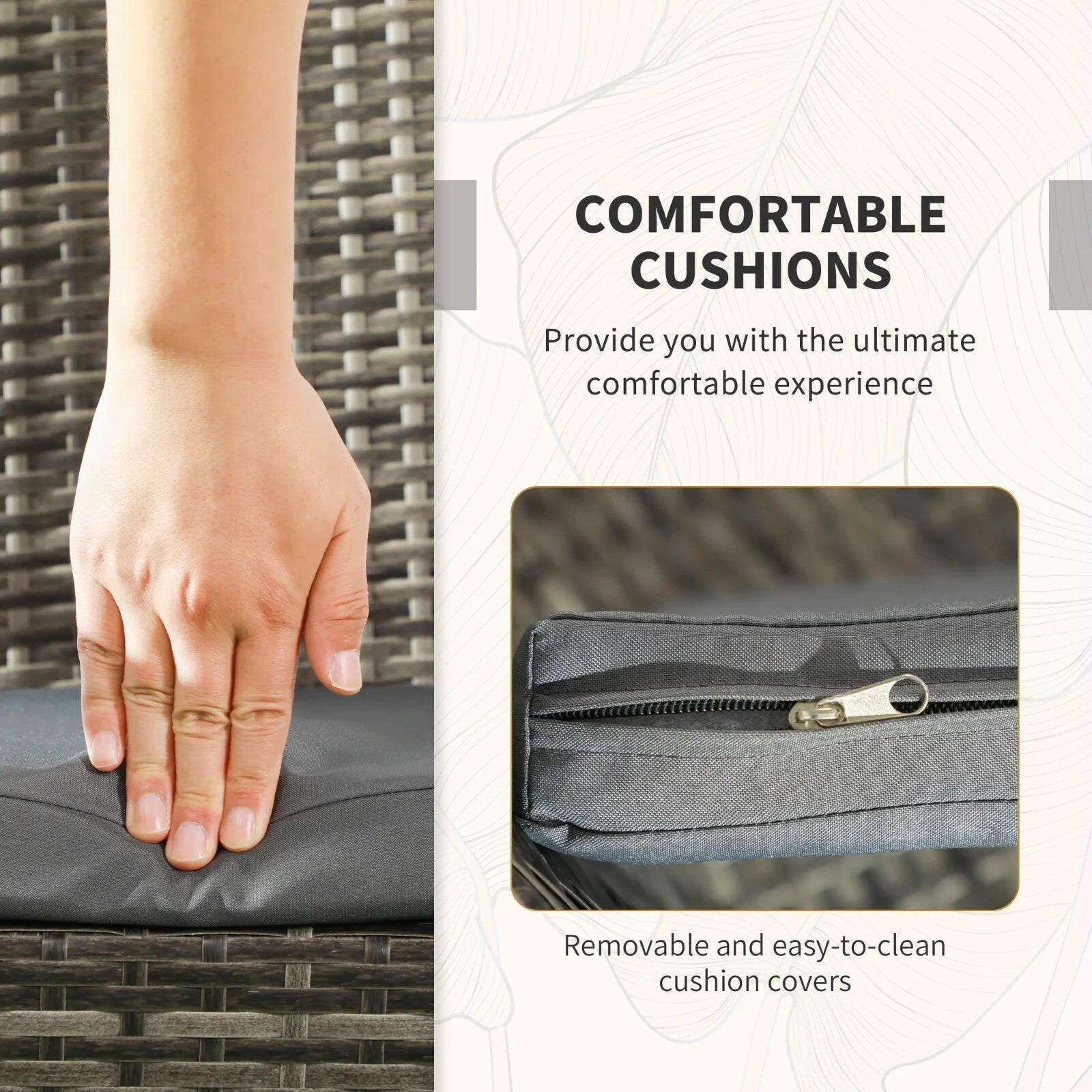 3 Piece Garden Rattan Bistro Set Patio Furniture with Table & Chairs Mixed Grey - Home and Garden Furniture Shop - rustic - furniture