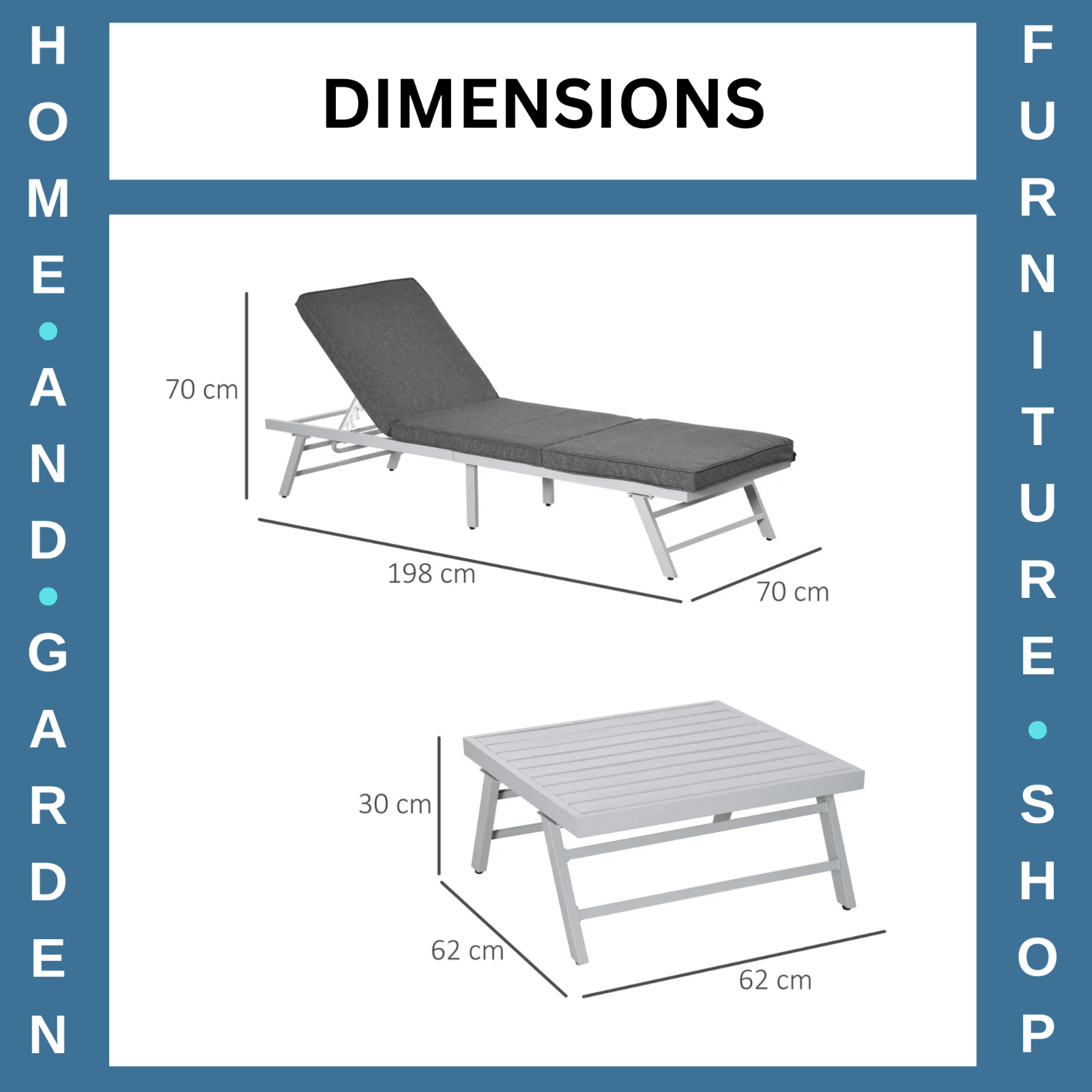 3 Piece Garden Seating Set with Sofa Lounge Coffee Table Outdoor Patio Furniture - Home and Garden Furniture Shop - rustic - furniture