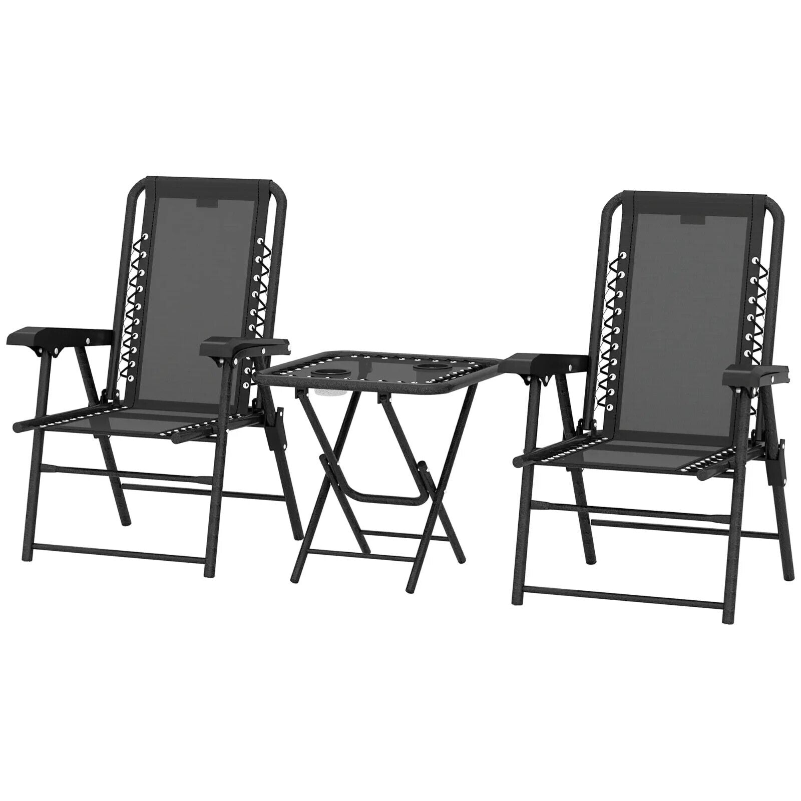 3 Piece Garden Table and Chair Set Patio Bistro Furniture for Balcony or Terrace - Home and Garden Furniture Shop - #rustic - furniture#