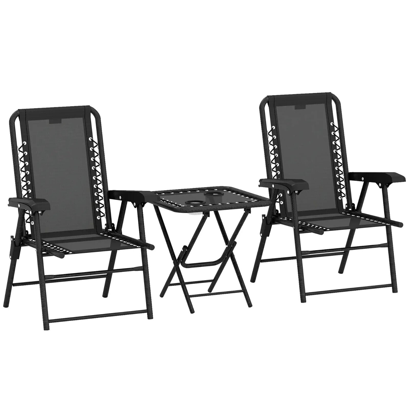 3 Piece Garden Table and Chair Set Patio Bistro Furniture for Balcony or Terrace - Home and Garden Furniture Shop - #rustic - furniture#