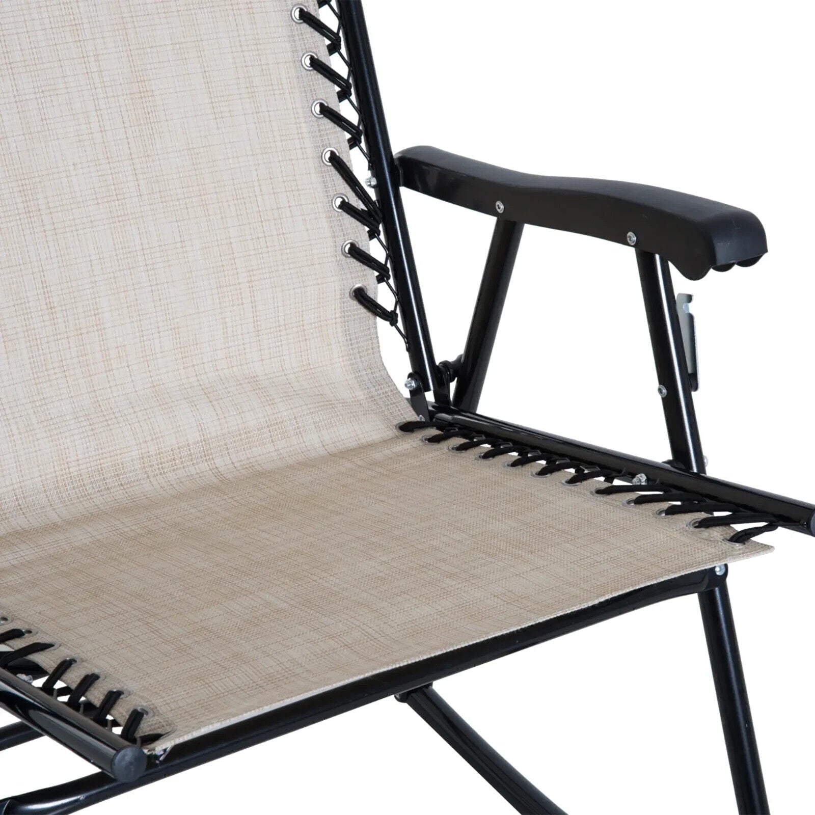 3 - Piece Outdoor Rocking Bistro Set with 2 Folding Chairs & Tempered Glass Table - Home and Garden Furniture Shop - #rustic - furniture#