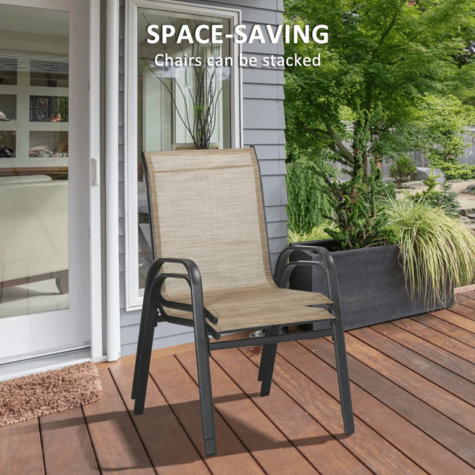 3 Piece Patio Bistro Set 2 Metal Garden Chairs and Coffe Table Outdoor Furniture - Home and Garden Furniture Shop - rustic - furniture