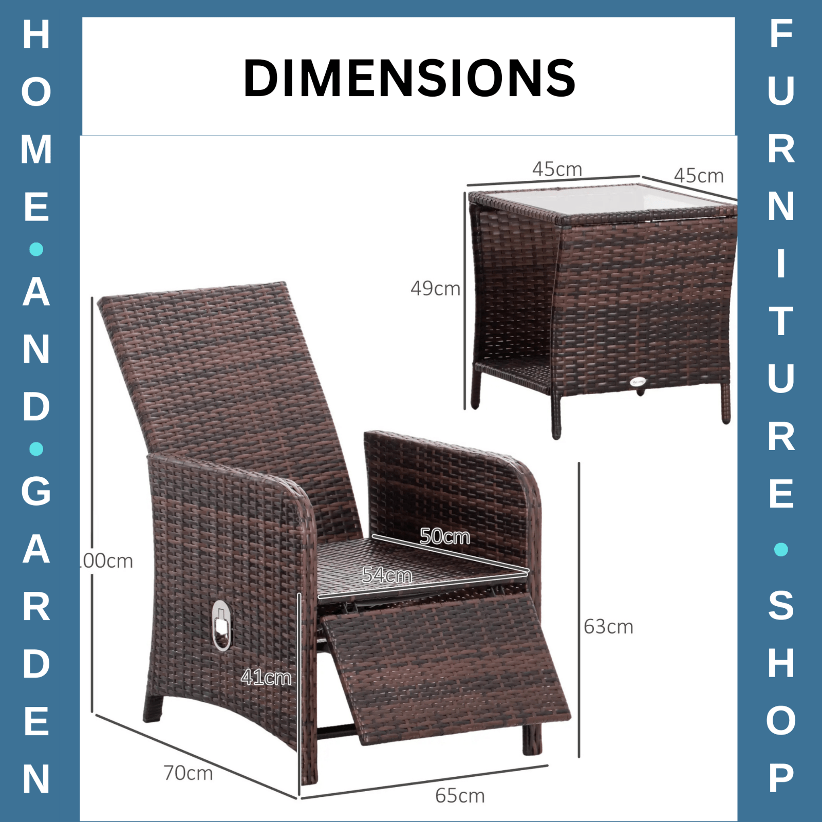 3 Piece Rattan Bistro Set Balcony Furniture with Cushions and Storage Mixed Brow - Home and Garden Furniture Shop - #rustic - furniture#