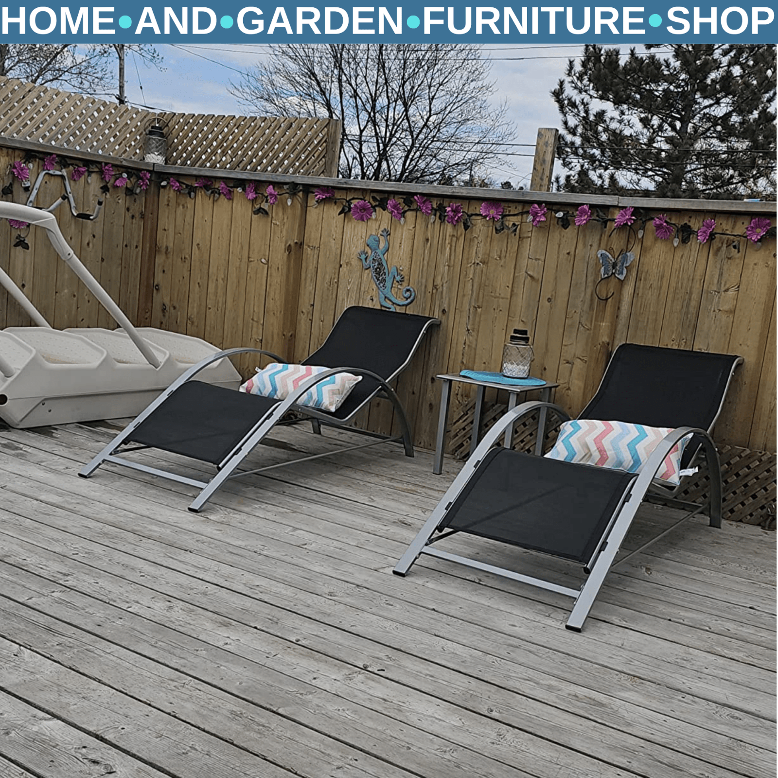 3 Piece Rattan Garden Lounger Set with Table Patio Sunbathing Recliner Chairs - Home and Garden Furniture Shop - rustic - furniture